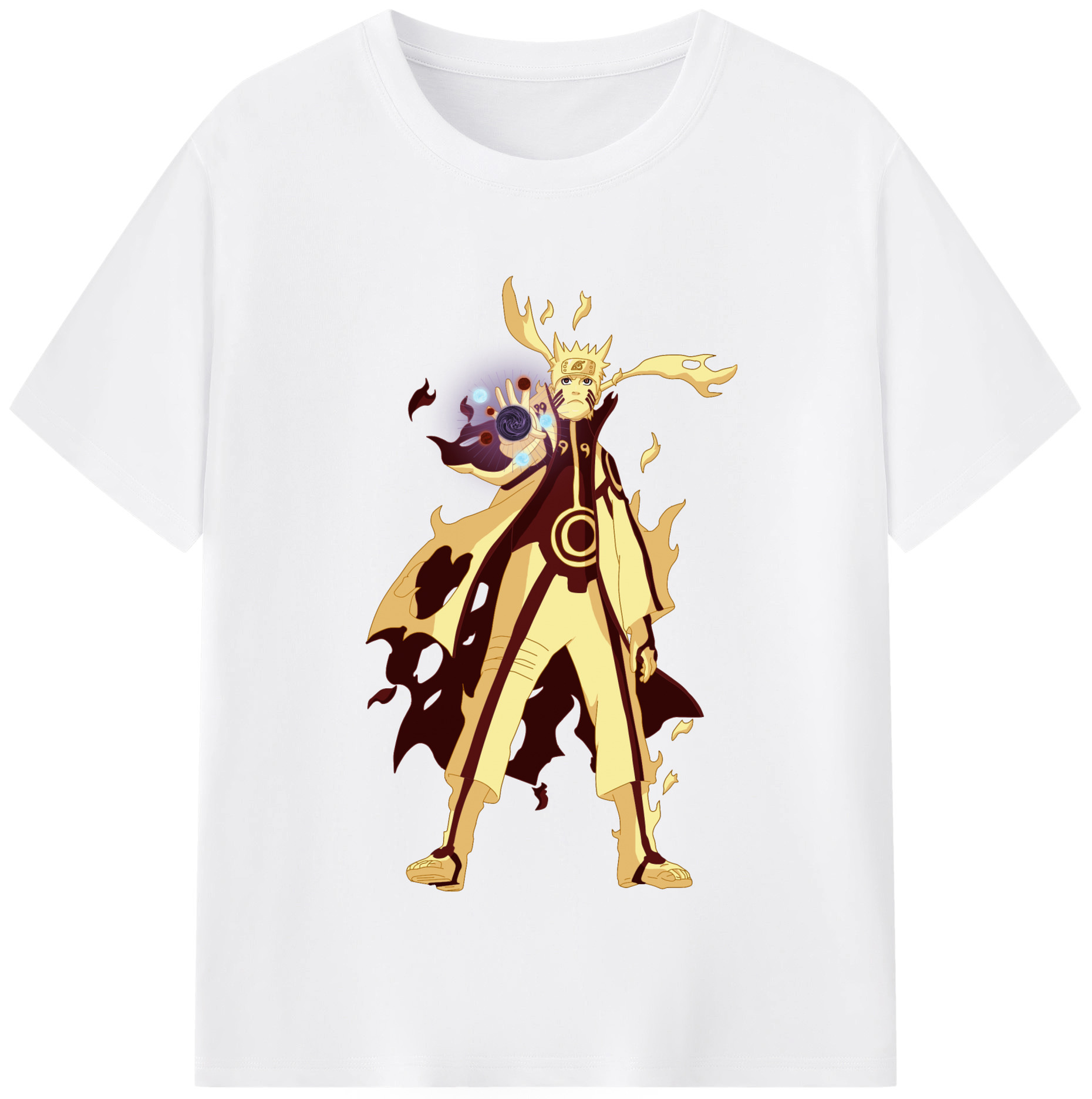 （画像用） NARUTO -ナルト- うずまき ナルト Uzumaki Naruto 綿100％半袖Tシャツ（フロントプリント）