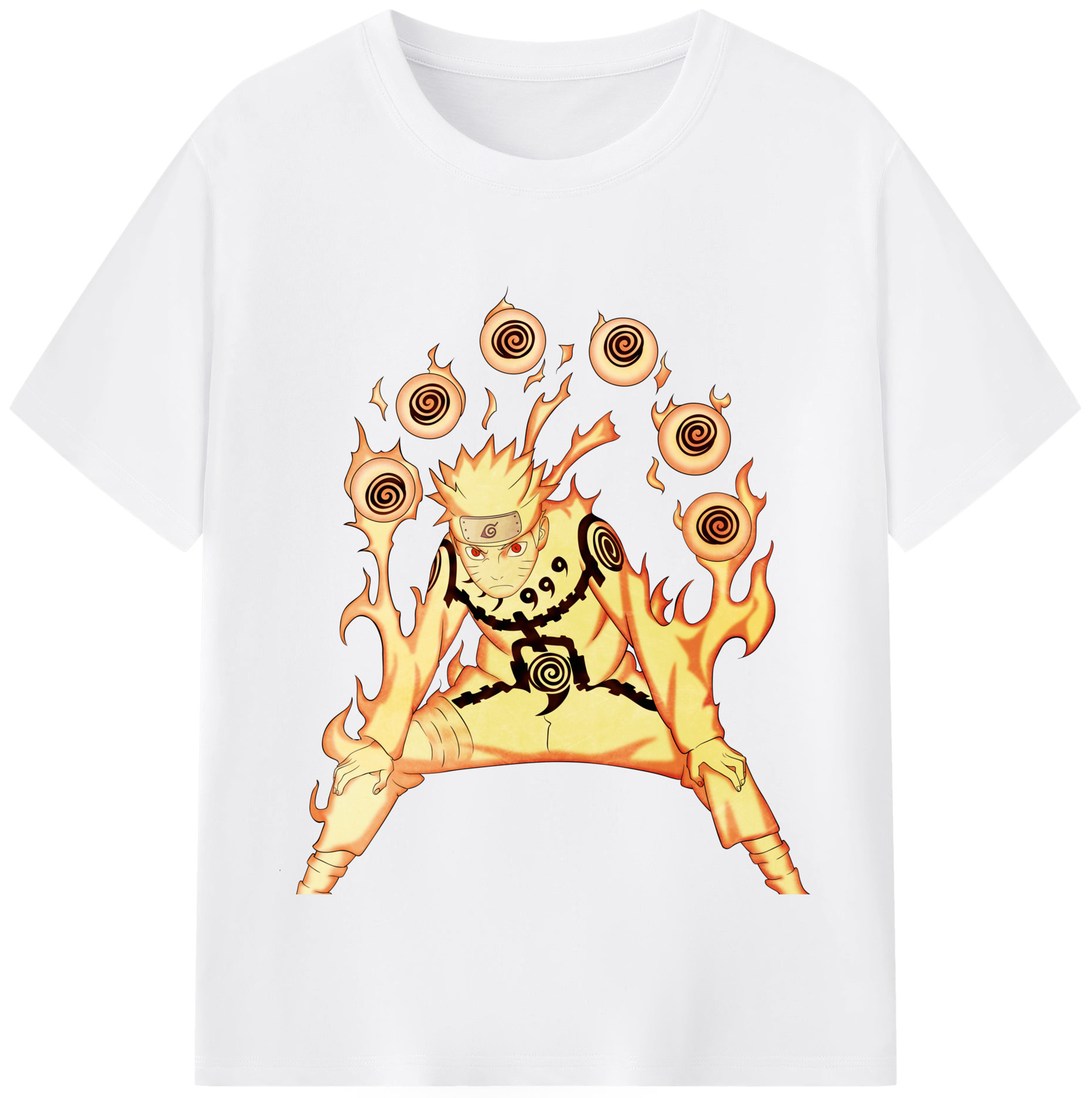 （画像用） NARUTO -ナルト- うずまき ナルト Uzumaki Naruto 綿100％半袖Tシャツ（フロントプリント）