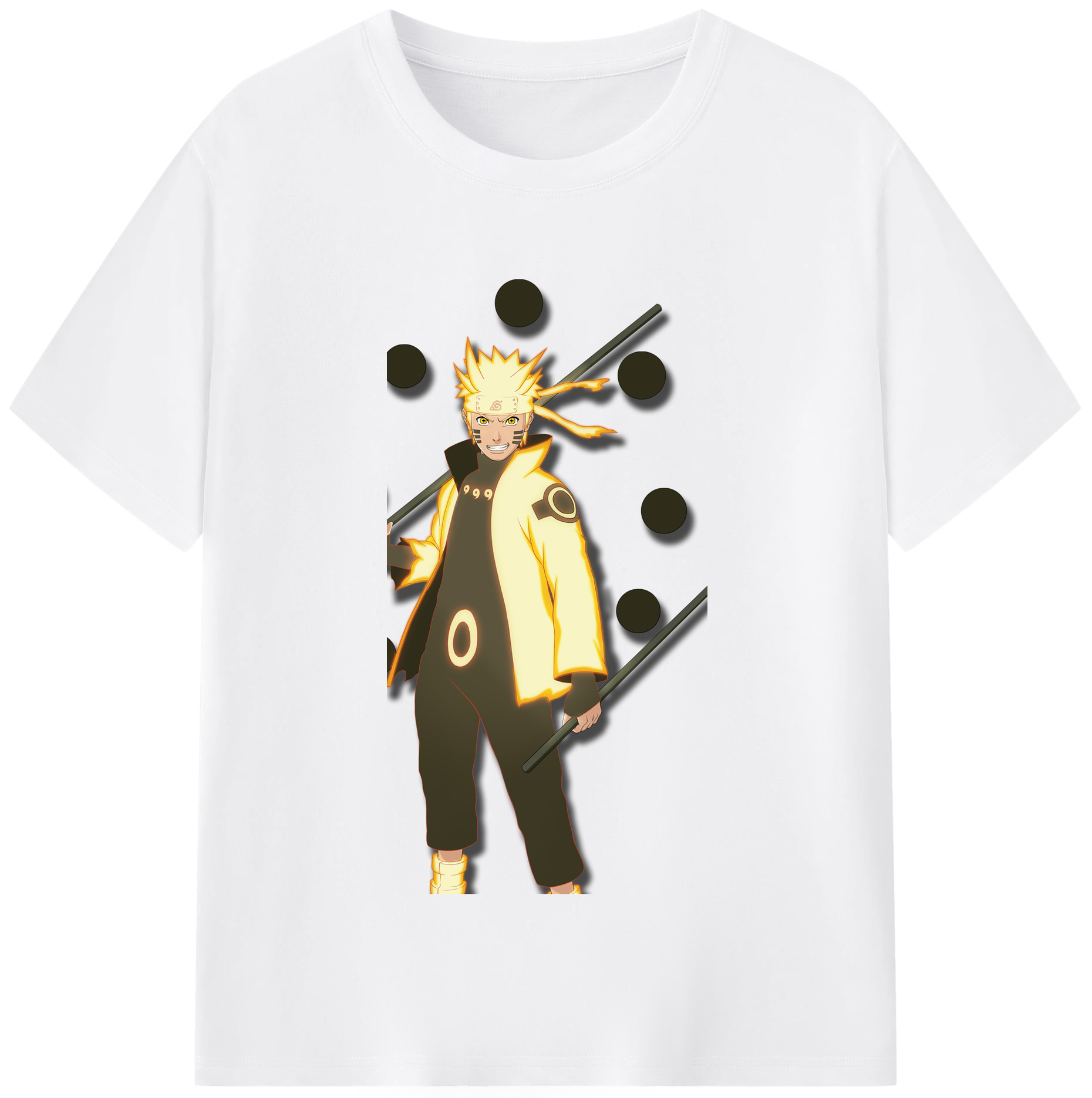 （画像用） NARUTO -ナルト- うずまき ナルト Uzumaki Naruto 綿100％半袖Tシャツ（フロントプリント）