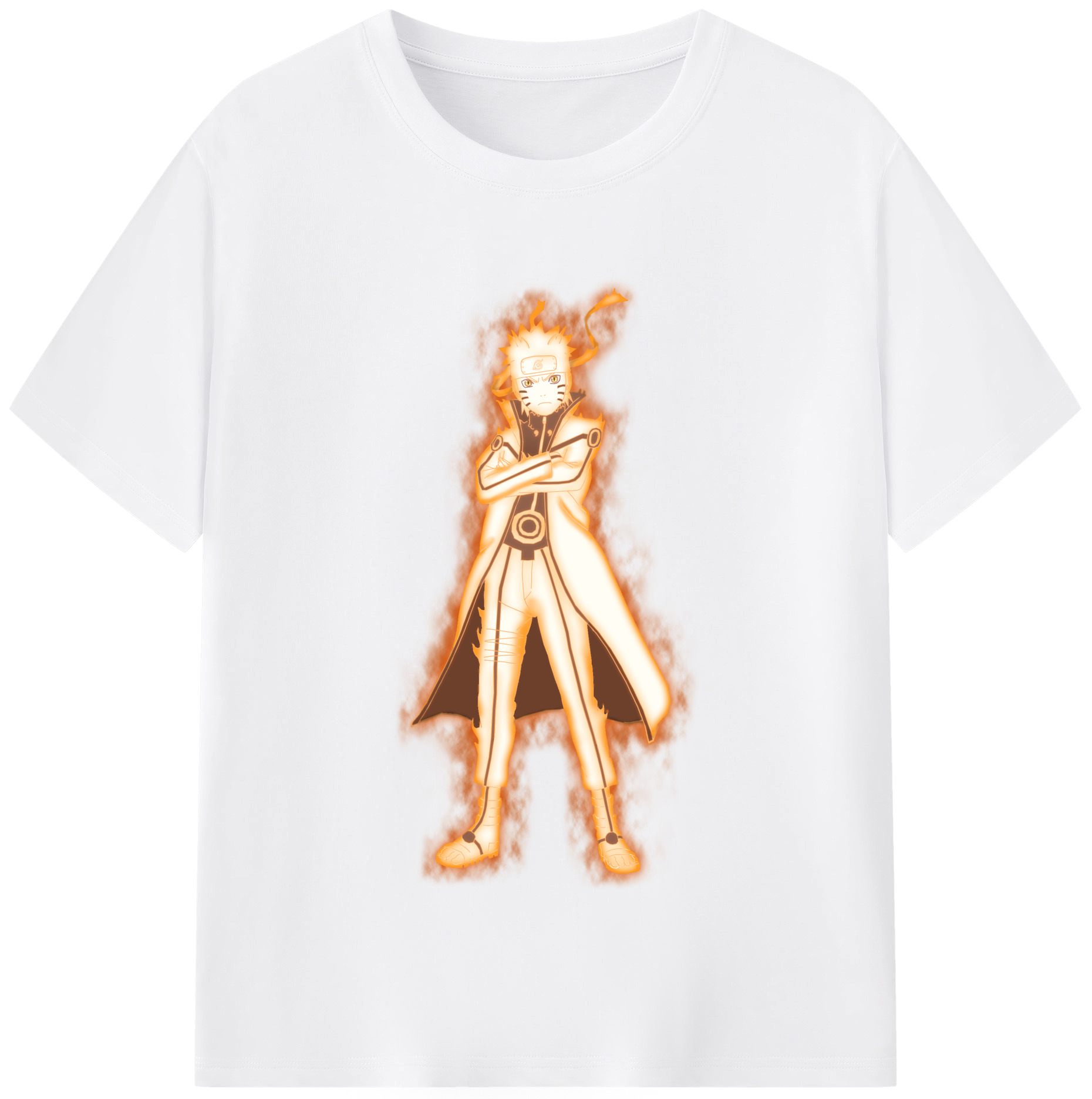 （画像用） NARUTO -ナルト- うずまき ナルト Uzumaki Naruto 綿100％半袖Tシャツ（フロントプリント）