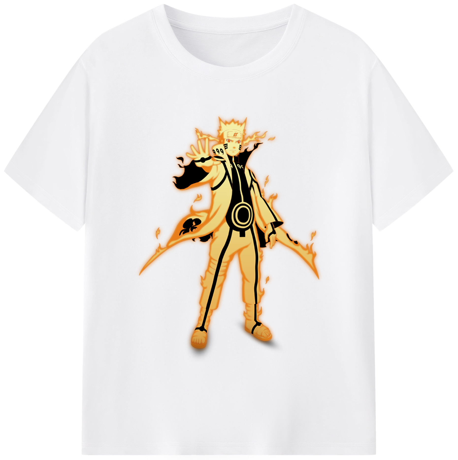（画像用） NARUTO -ナルト- うずまき ナルト Uzumaki Naruto 綿100％半袖Tシャツ（フロントプリント）