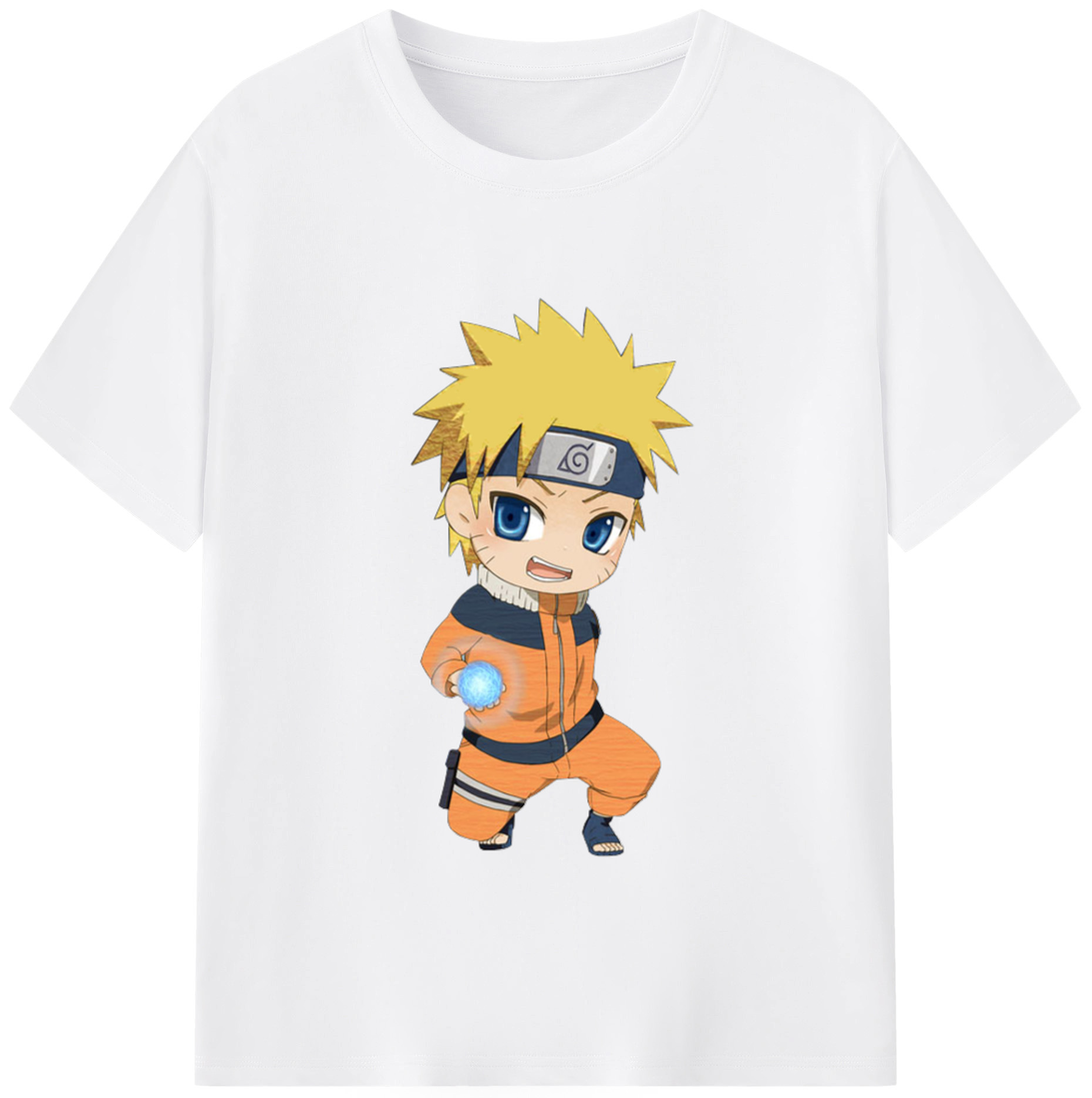 （画像用） NARUTO -ナルト- うずまき ナルト Uzumaki Naruto 綿100％半袖Tシャツ（フロントプリント）