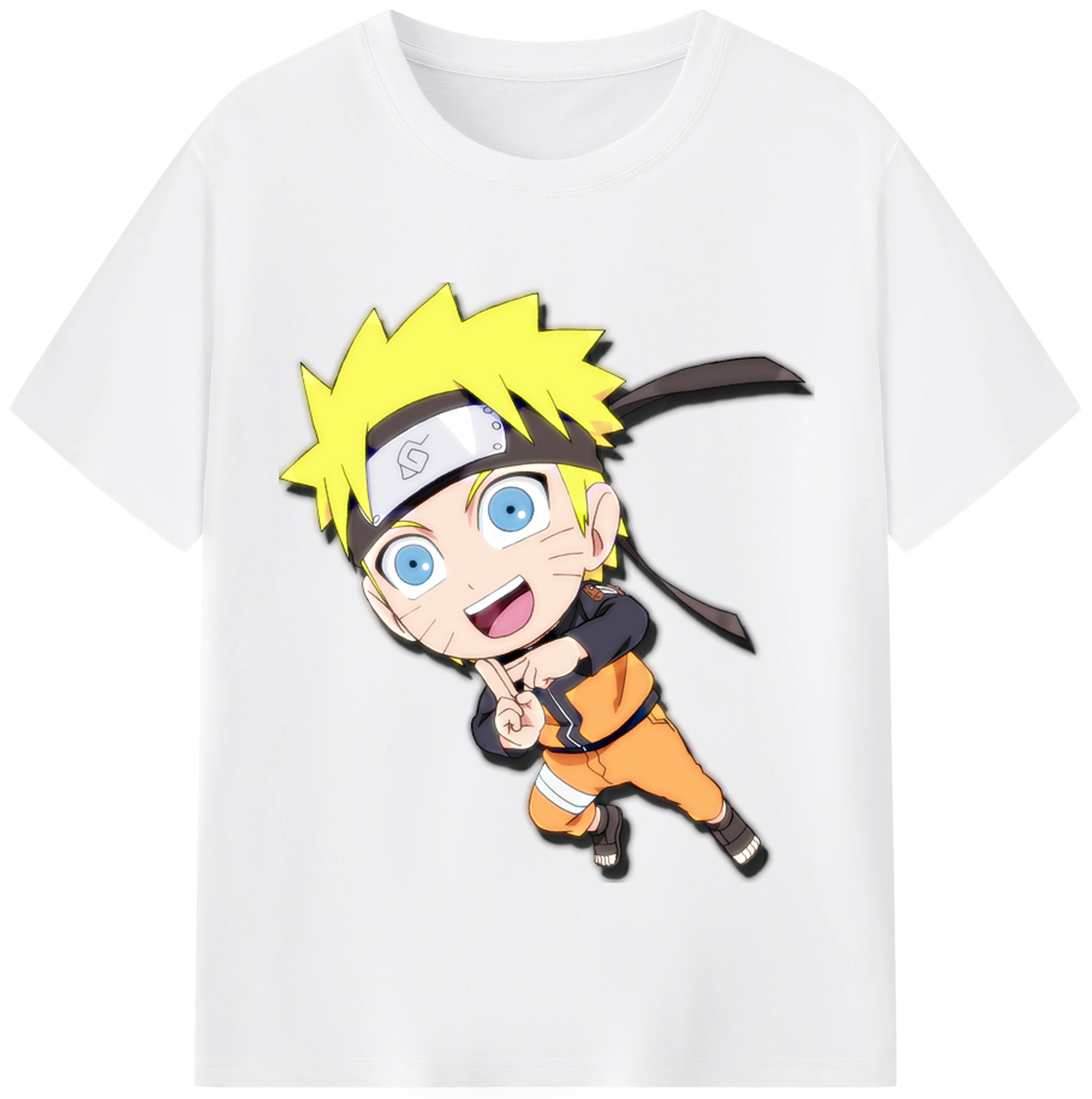 （画像用） NARUTO -ナルト- うずまき ナルト Uzumaki Naruto 綿100％半袖Tシャツ（フロントプリント）