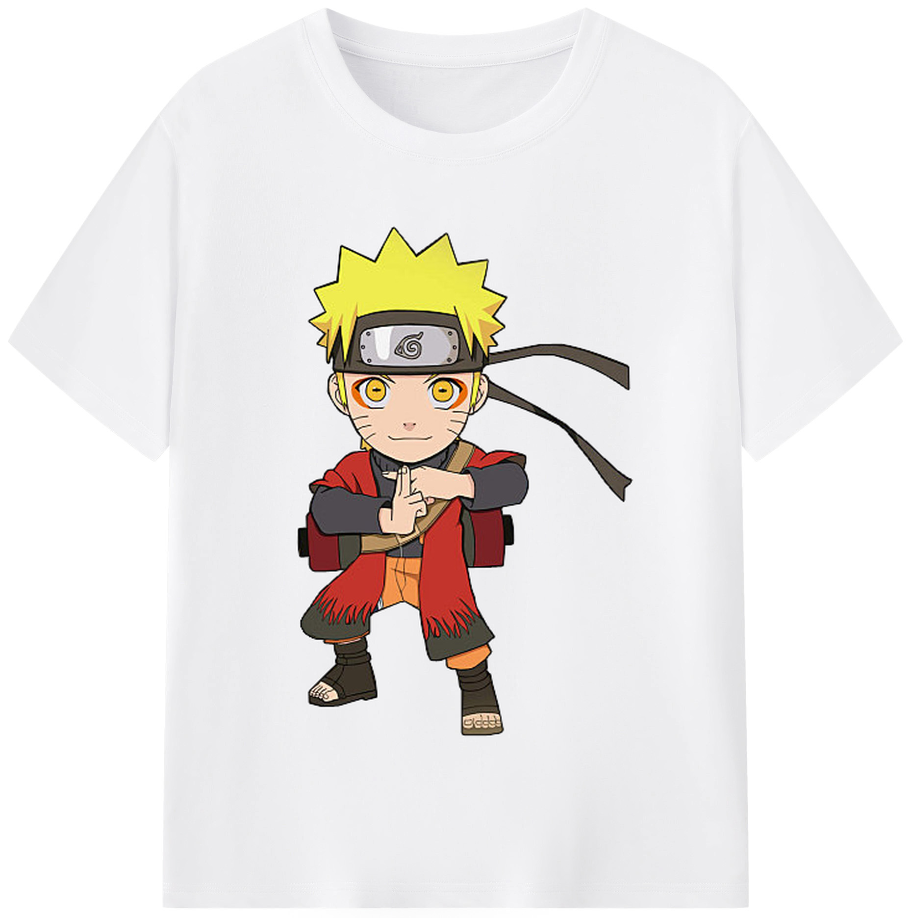 （画像用） NARUTO -ナルト- うずまき ナルト Uzumaki Naruto 綿100％半袖Tシャツ（フロントプリント）