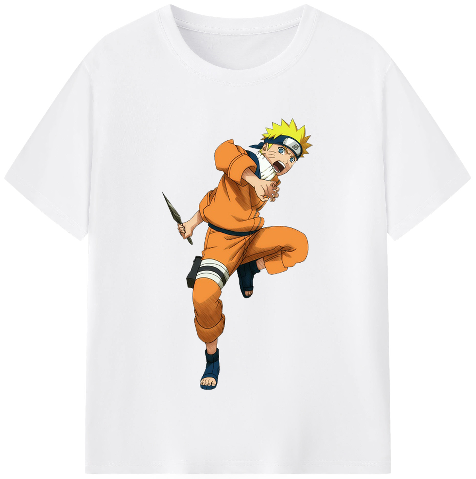 （画像用） NARUTO -ナルト- うずまき ナルト Uzumaki Naruto 綿100％半袖Tシャツ（フロントプリント）
