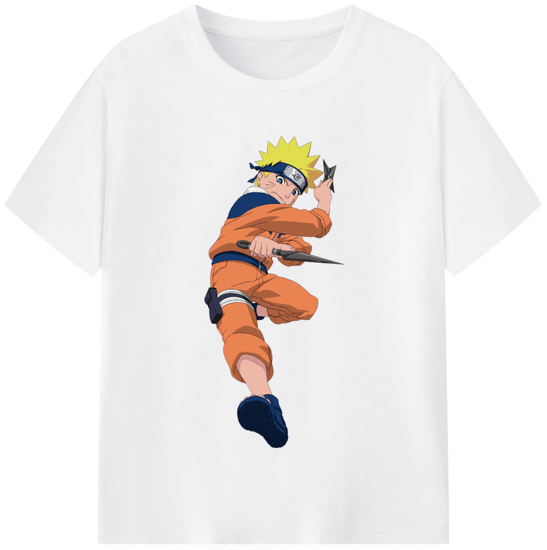 （画像用） NARUTO -ナルト- うずまき ナルト Uzumaki Naruto 綿100％半袖Tシャツ（フロントプリント）