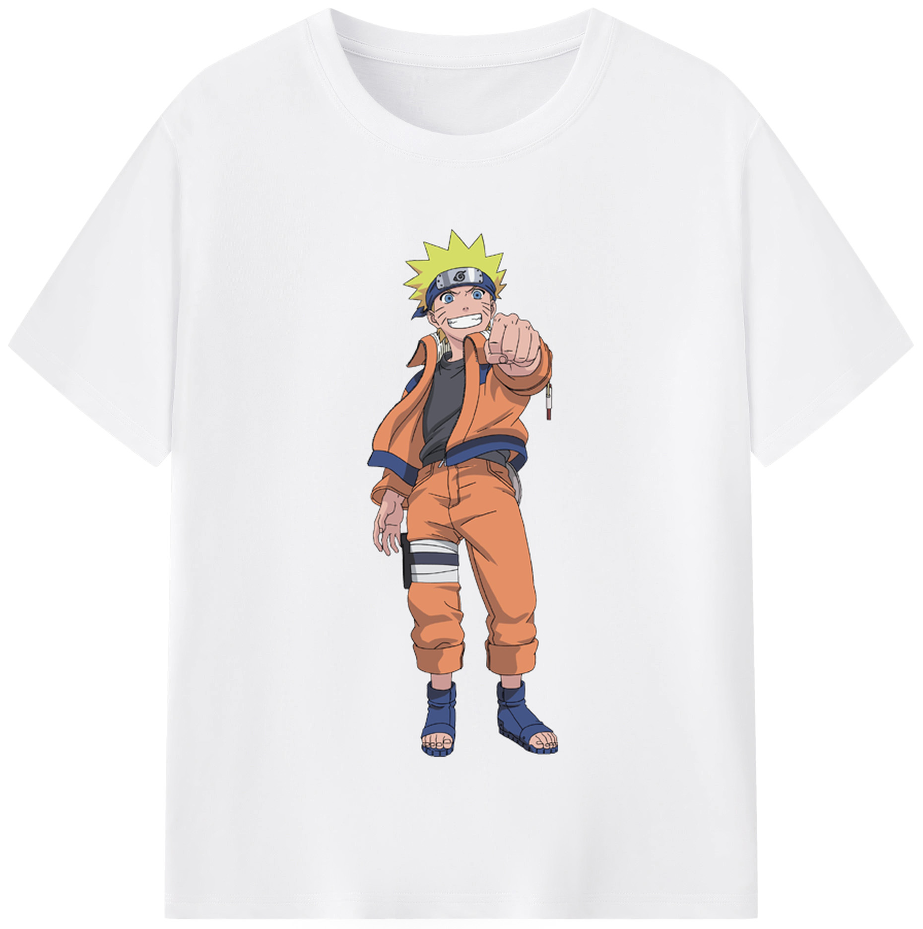 （画像用） NARUTO -ナルト- うずまき ナルト Uzumaki Naruto 綿100％半袖Tシャツ（フロントプリント）