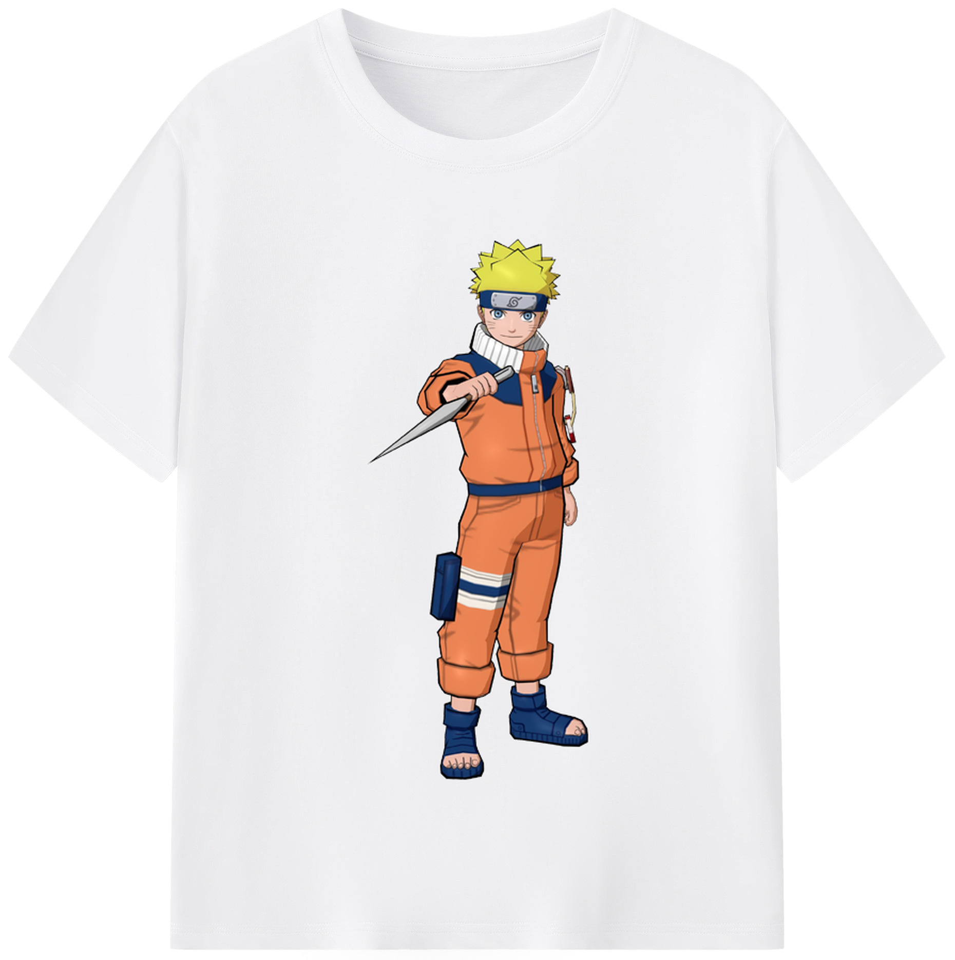（画像用） NARUTO -ナルト- うずまき ナルト Uzumaki Naruto 綿100％半袖Tシャツ（フロントプリント）