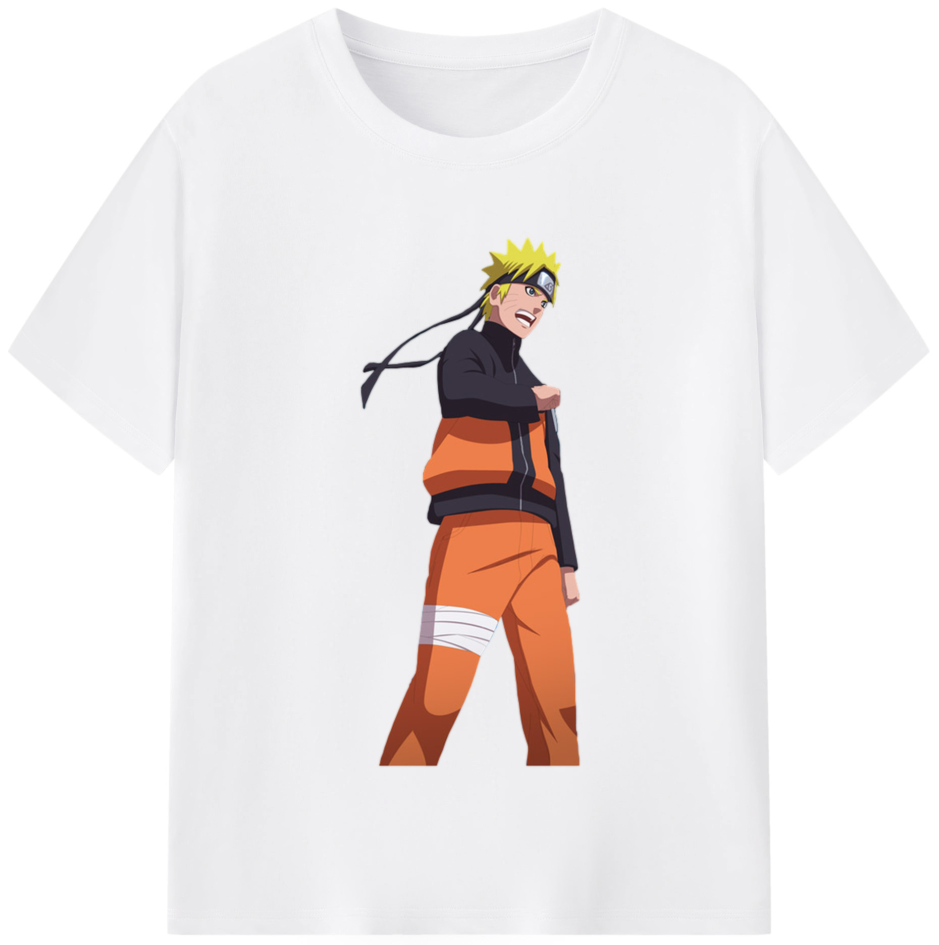 （画像用） NARUTO -ナルト- うずまき ナルト Uzumaki Naruto 綿100％半袖Tシャツ（フロントプリント）