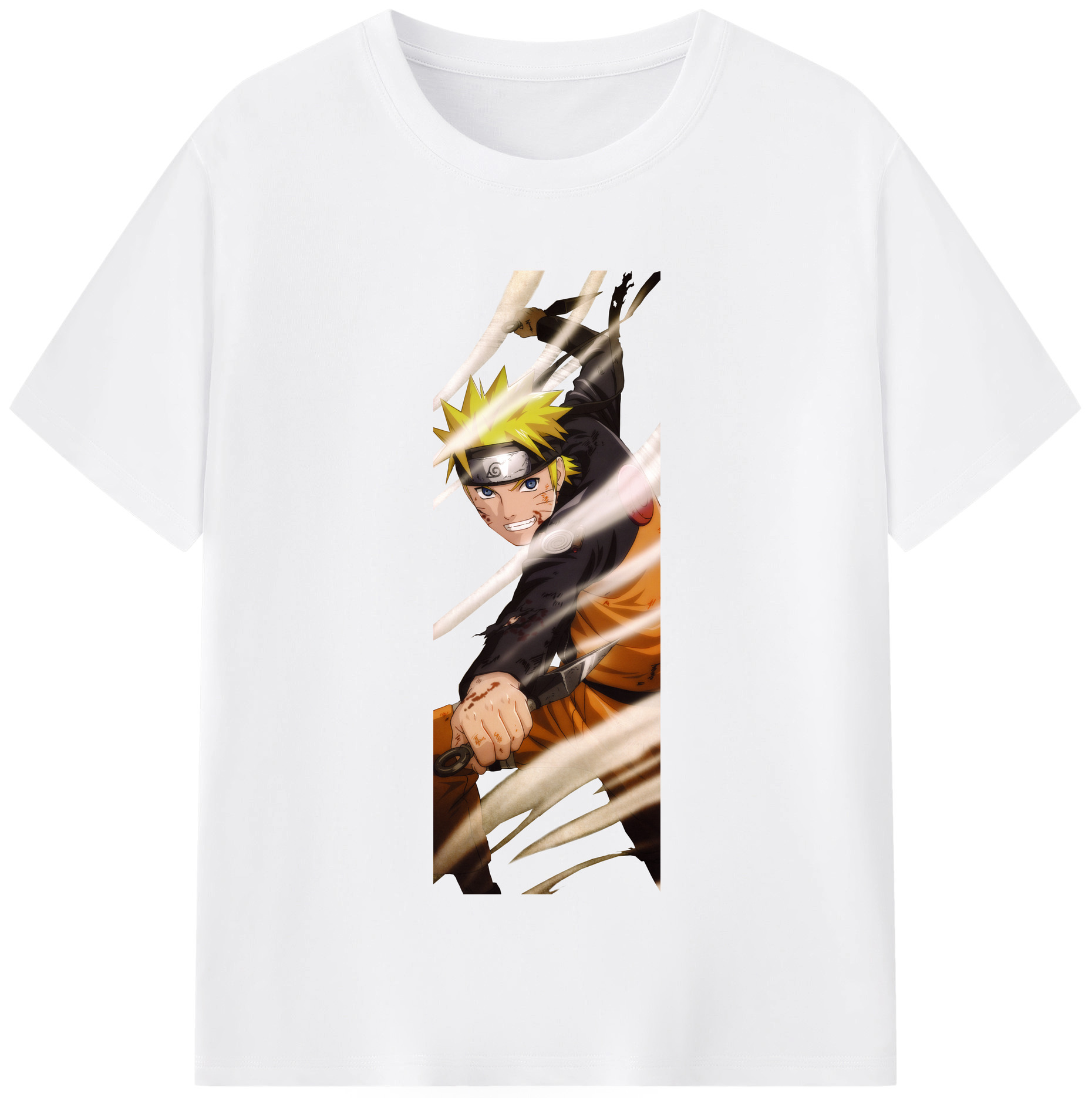 （画像用） NARUTO -ナルト- うずまき ナルト Uzumaki Naruto 綿100％半袖Tシャツ（フロントプリント）