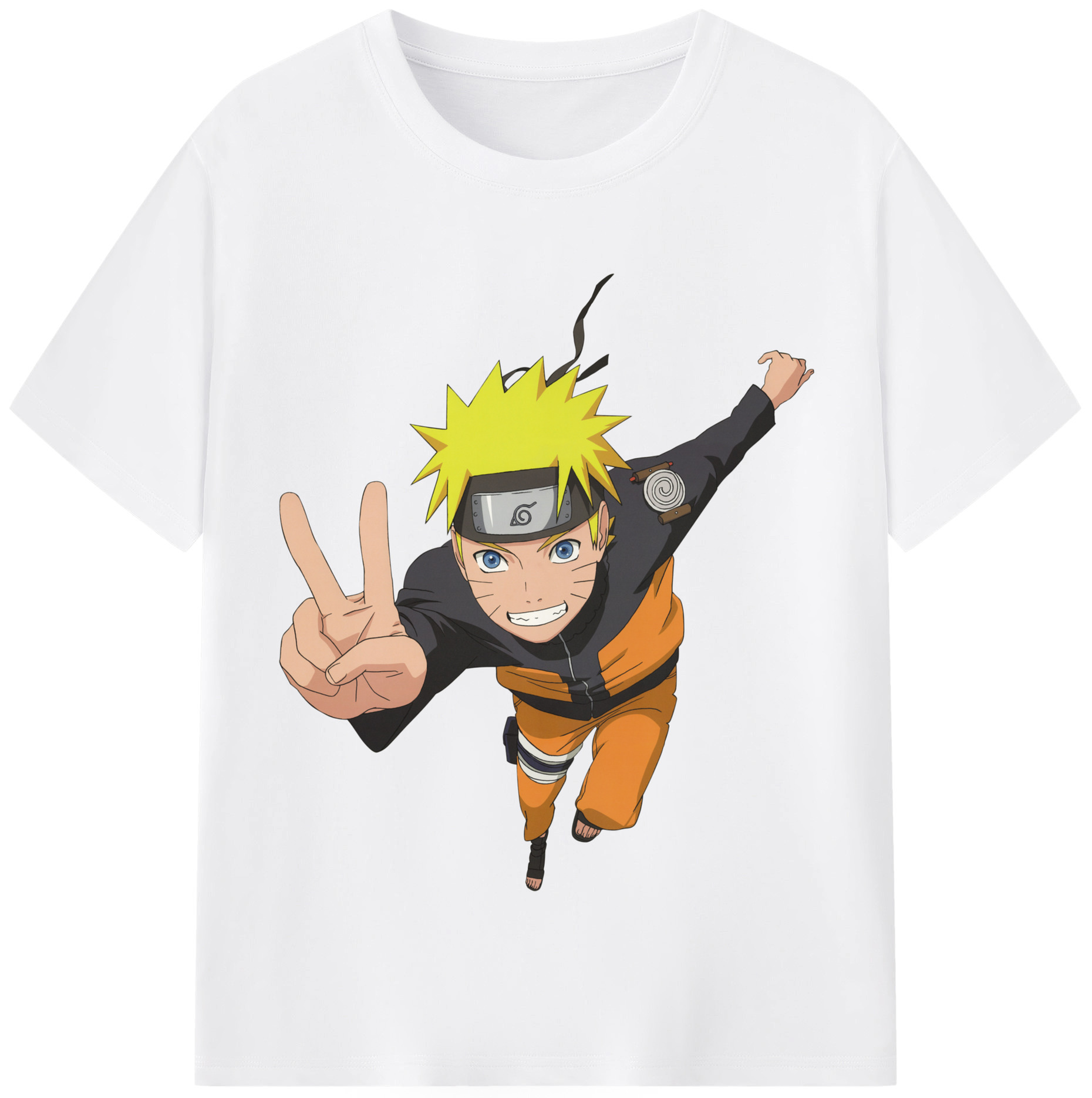 （画像用） NARUTO -ナルト- うずまき ナルト Uzumaki Naruto 綿100％半袖Tシャツ（フロントプリント）