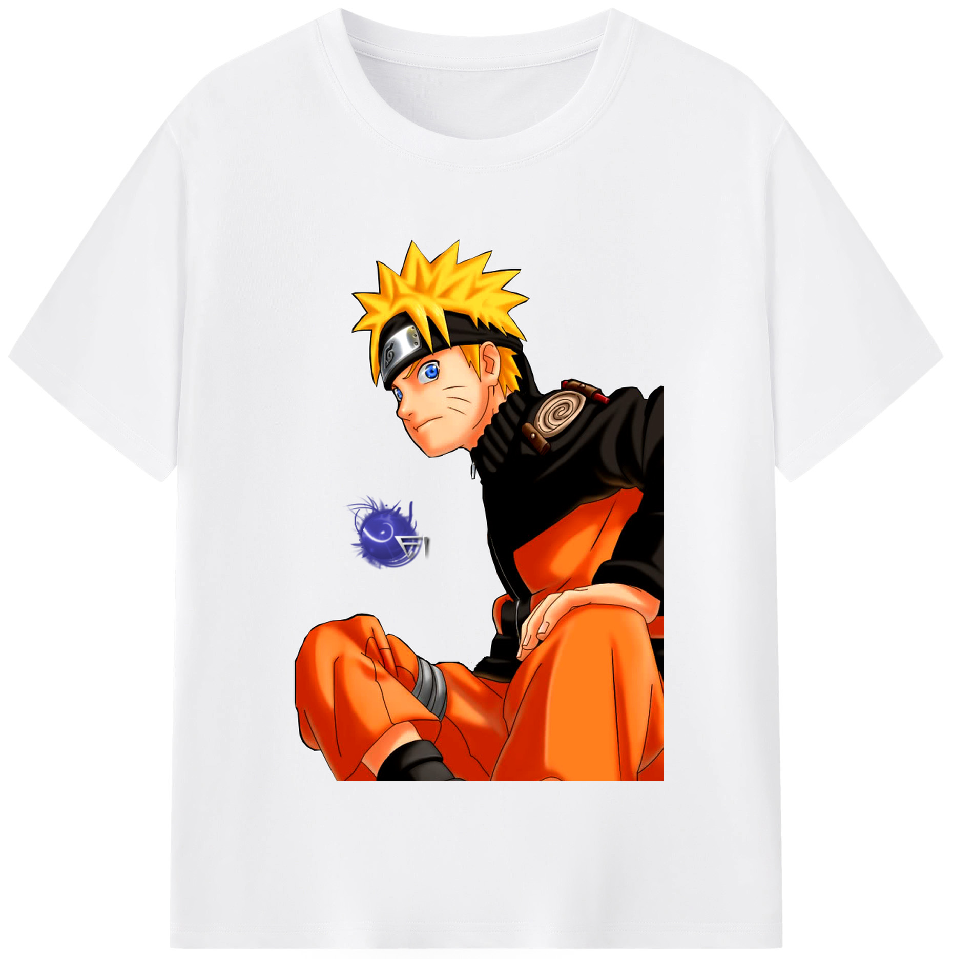 （画像用） NARUTO -ナルト- うずまき ナルト Uzumaki Naruto 綿100％半袖Tシャツ（フロントプリント）