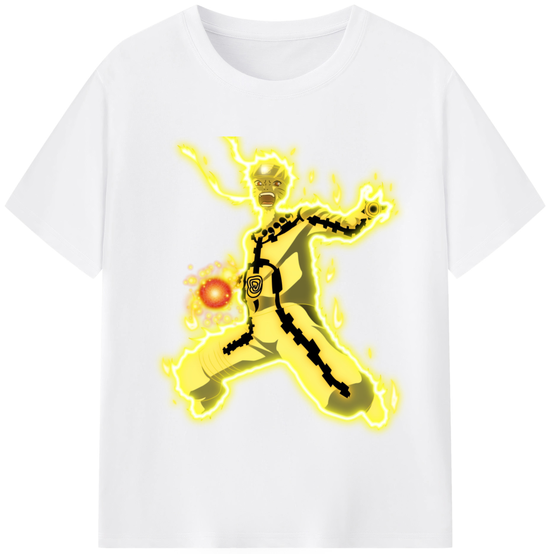 （画像用） NARUTO -ナルト- うずまき ナルト Uzumaki Naruto 綿100％半袖Tシャツ（フロントプリント）