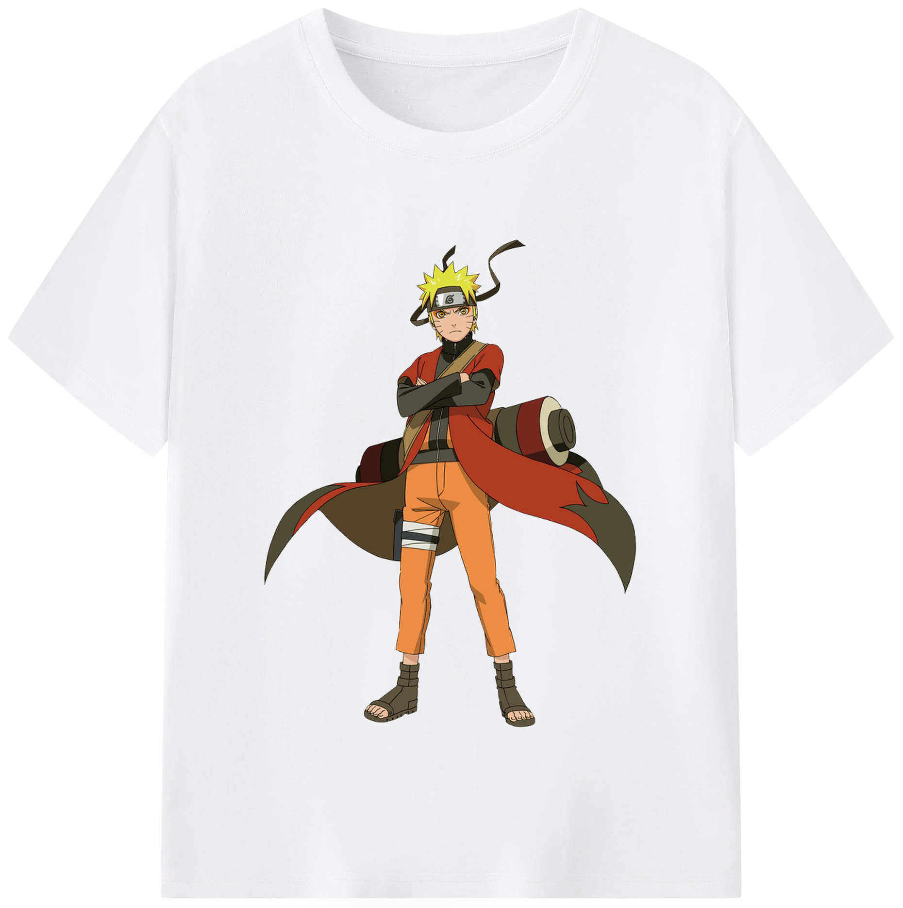 （画像用） NARUTO -ナルト- うずまき ナルト Uzumaki Naruto 綿100％半袖Tシャツ（フロントプリント）