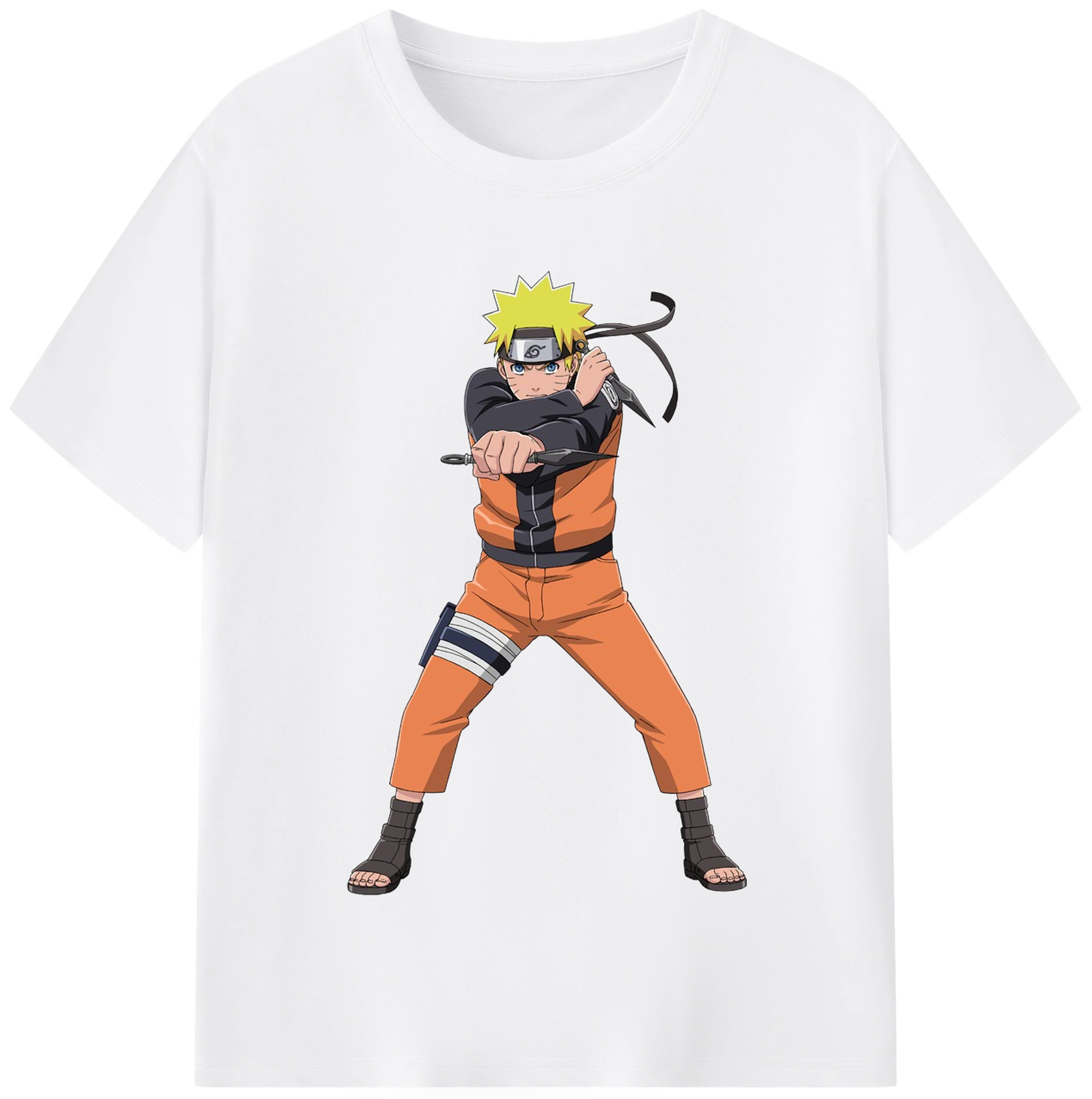 （画像用） NARUTO -ナルト- うずまき ナルト Uzumaki Naruto 綿100％半袖Tシャツ（フロントプリント）
