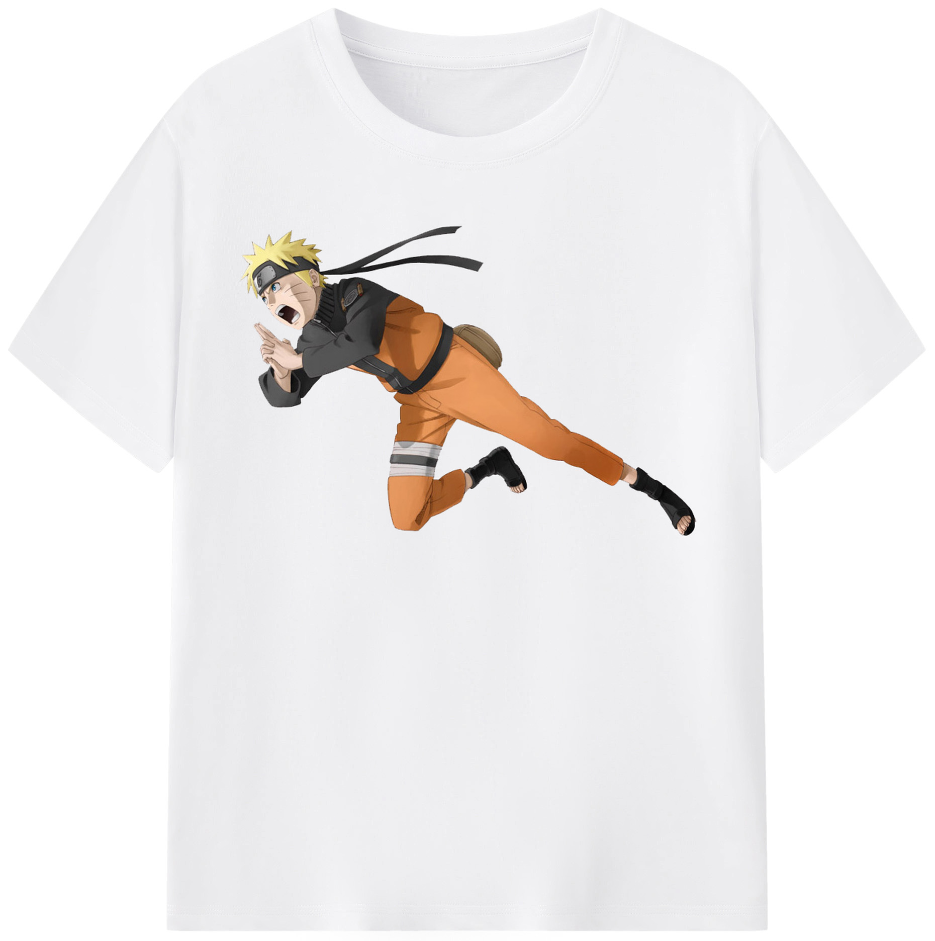 （画像用） NARUTO -ナルト- うずまき ナルト Uzumaki Naruto 綿100％半袖Tシャツ（フロントプリント）