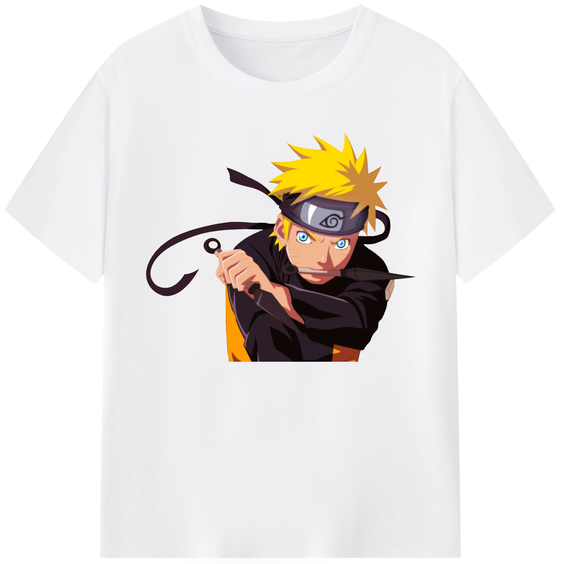 （画像用） NARUTO -ナルト- うずまき ナルト Uzumaki Naruto 綿100％半袖Tシャツ（フロントプリント）
