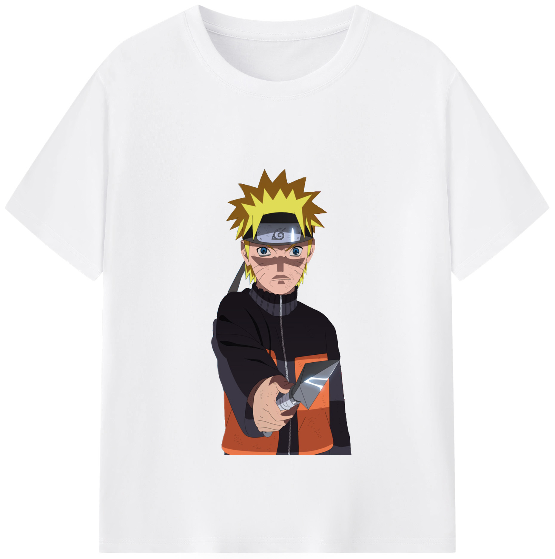 （画像用） NARUTO -ナルト- うずまき ナルト Uzumaki Naruto 綿100％半袖Tシャツ（フロントプリント）