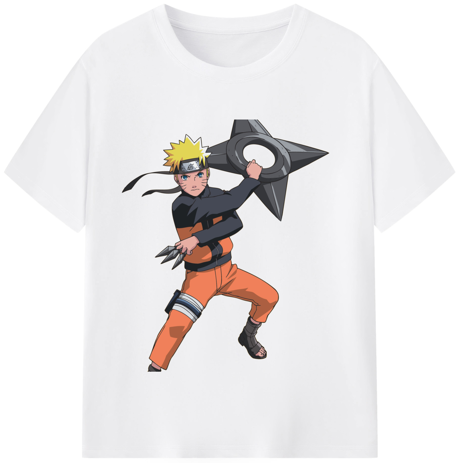 （画像用） NARUTO -ナルト- うずまき ナルト Uzumaki Naruto 綿100％半袖Tシャツ（フロントプリント）