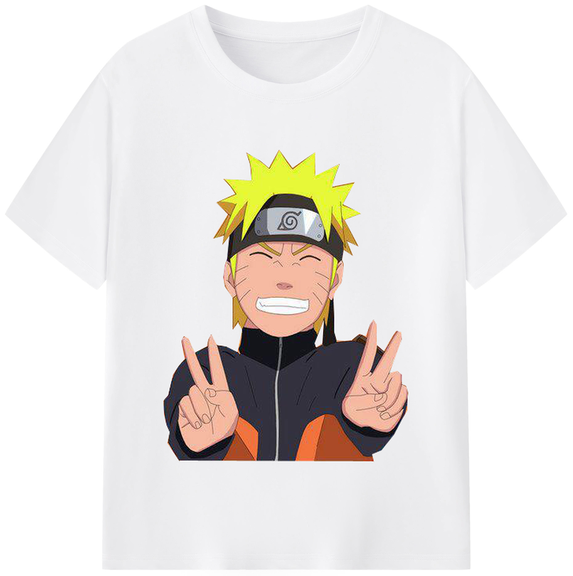 （画像用） NARUTO -ナルト- うずまき ナルト Uzumaki Naruto 綿100％半袖Tシャツ（フロントプリント）