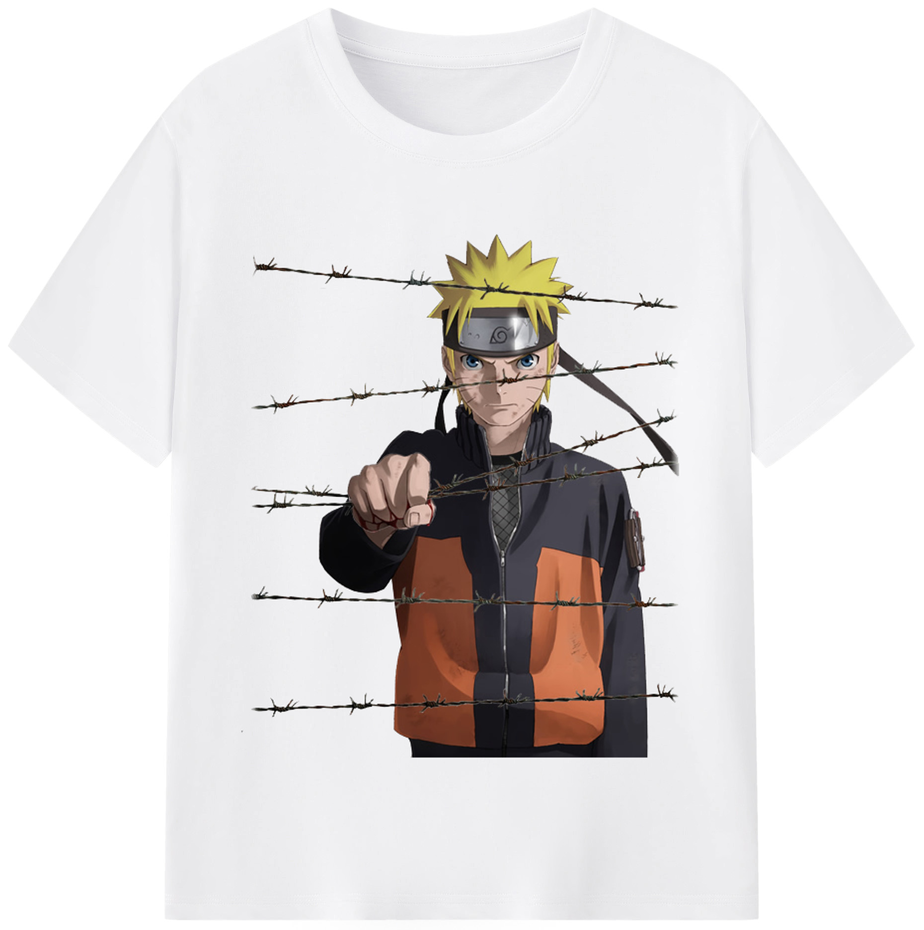 （画像用） NARUTO -ナルト- うずまき ナルト Uzumaki Naruto 綿100％半袖Tシャツ（フロントプリント）