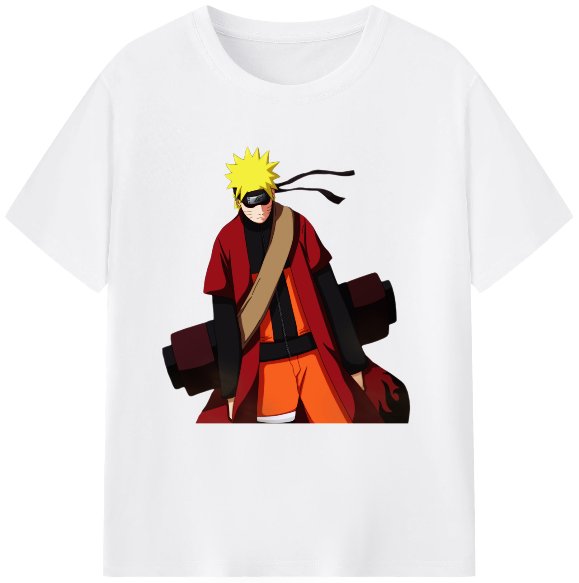 （画像用） NARUTO -ナルト- うずまき ナルト Uzumaki Naruto 綿100％半袖Tシャツ（フロントプリント）