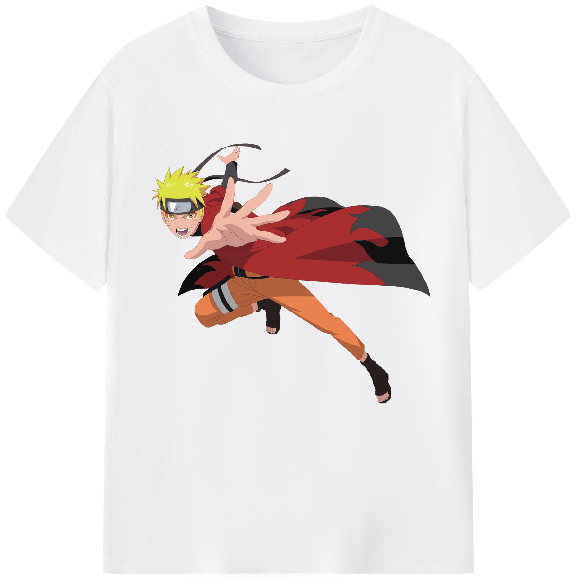 （画像用） NARUTO -ナルト- うずまき ナルト Uzumaki Naruto 綿100％半袖Tシャツ（フロントプリント）