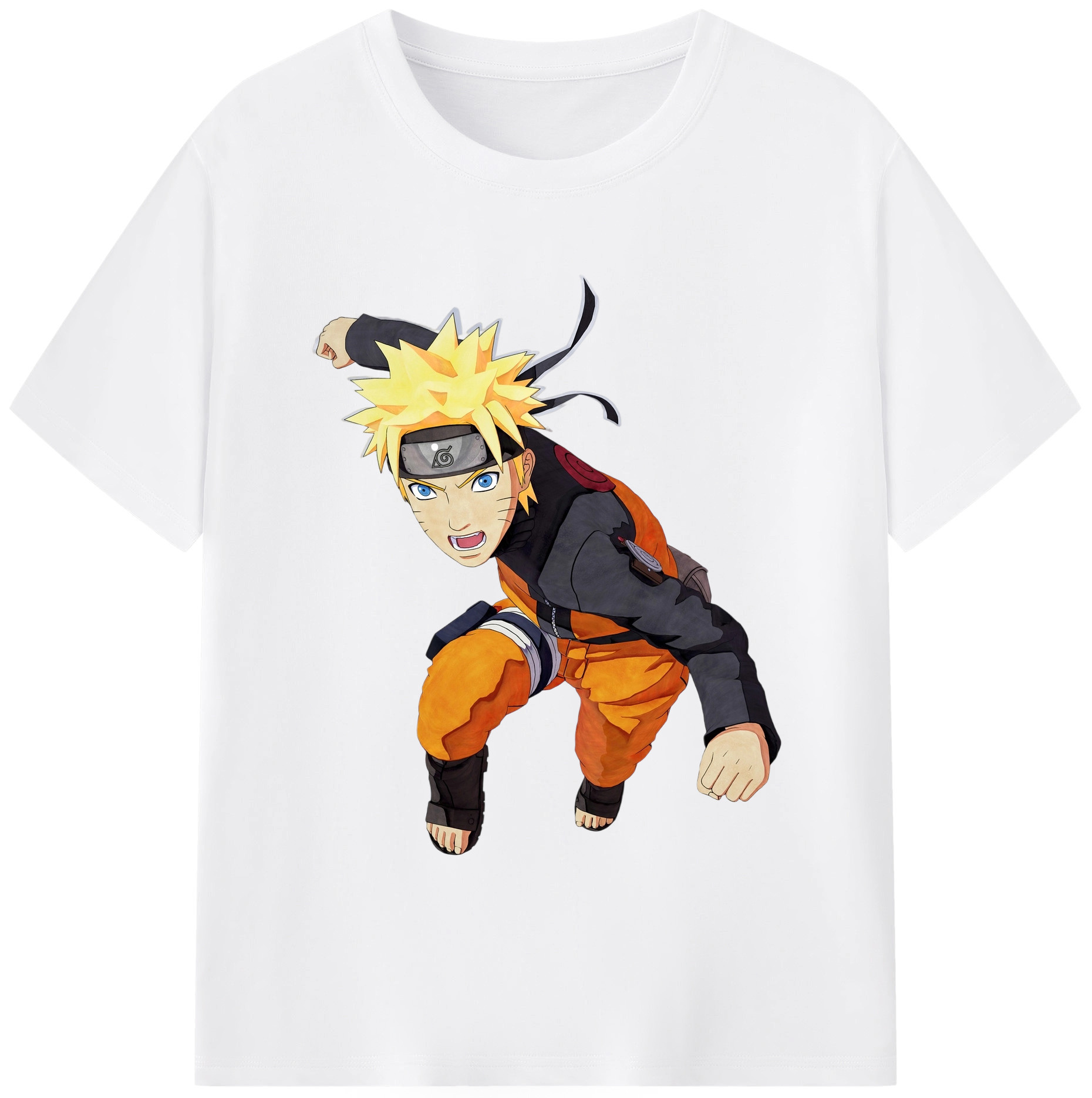 （画像用） NARUTO -ナルト- うずまき ナルト Uzumaki Naruto 綿100％半袖Tシャツ（フロントプリント）