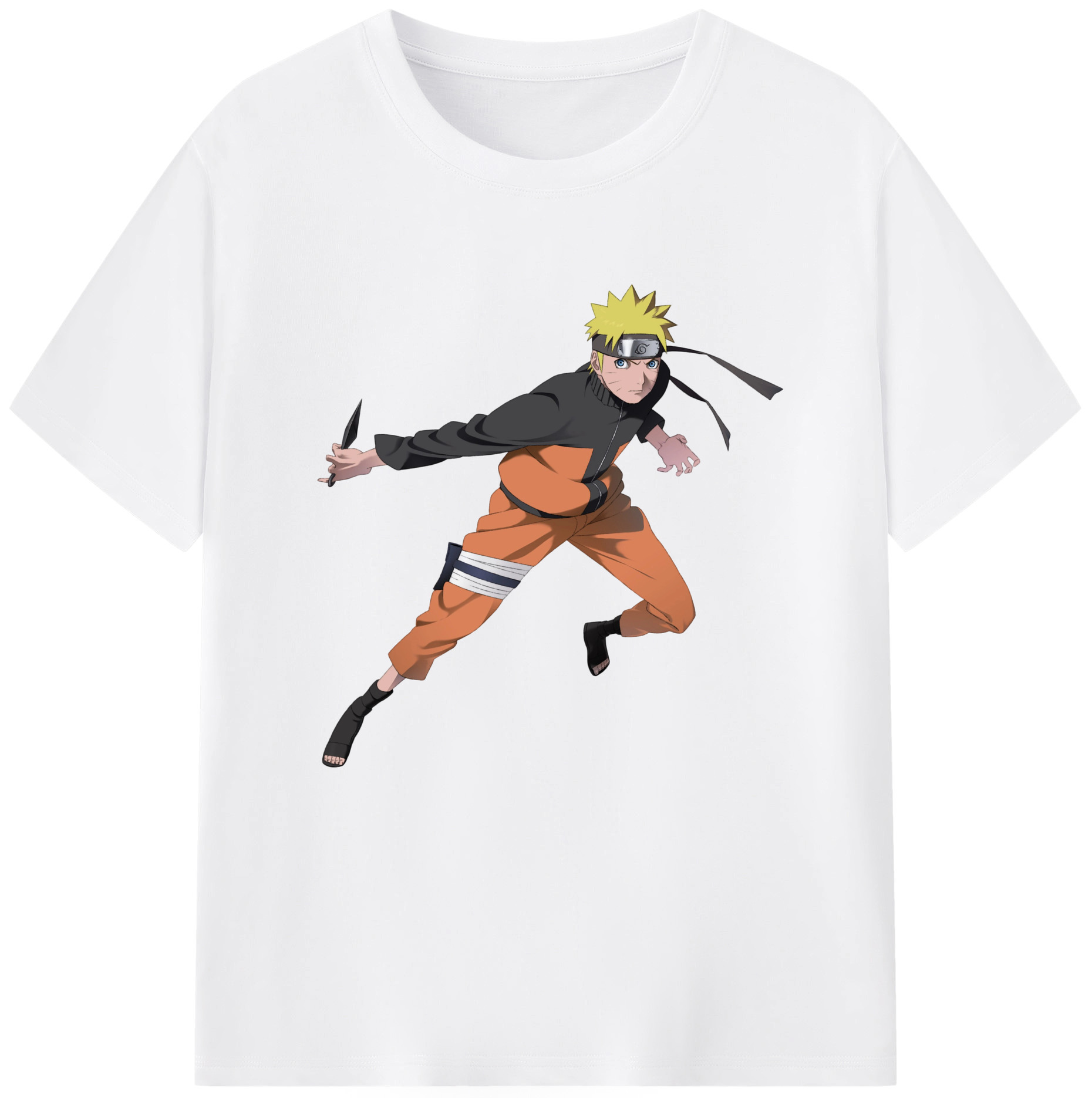 （画像用） NARUTO -ナルト- うずまき ナルト Uzumaki Naruto 綿100％半袖Tシャツ（フロントプリント）