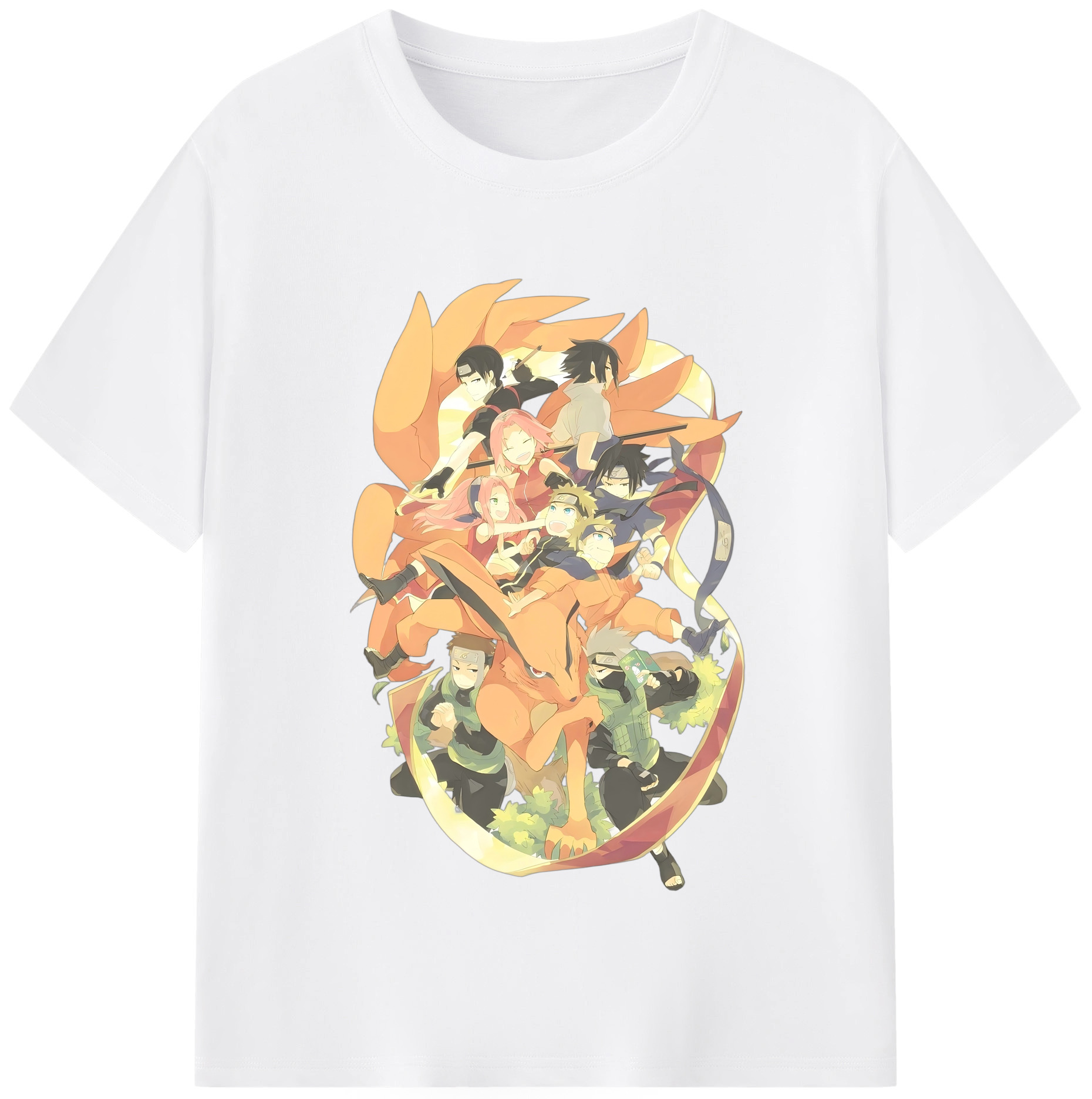 （画像用） NARUTO -ナルト- うずまき ナルト Uzumaki Naruto 綿100％半袖Tシャツ（フロントプリント）