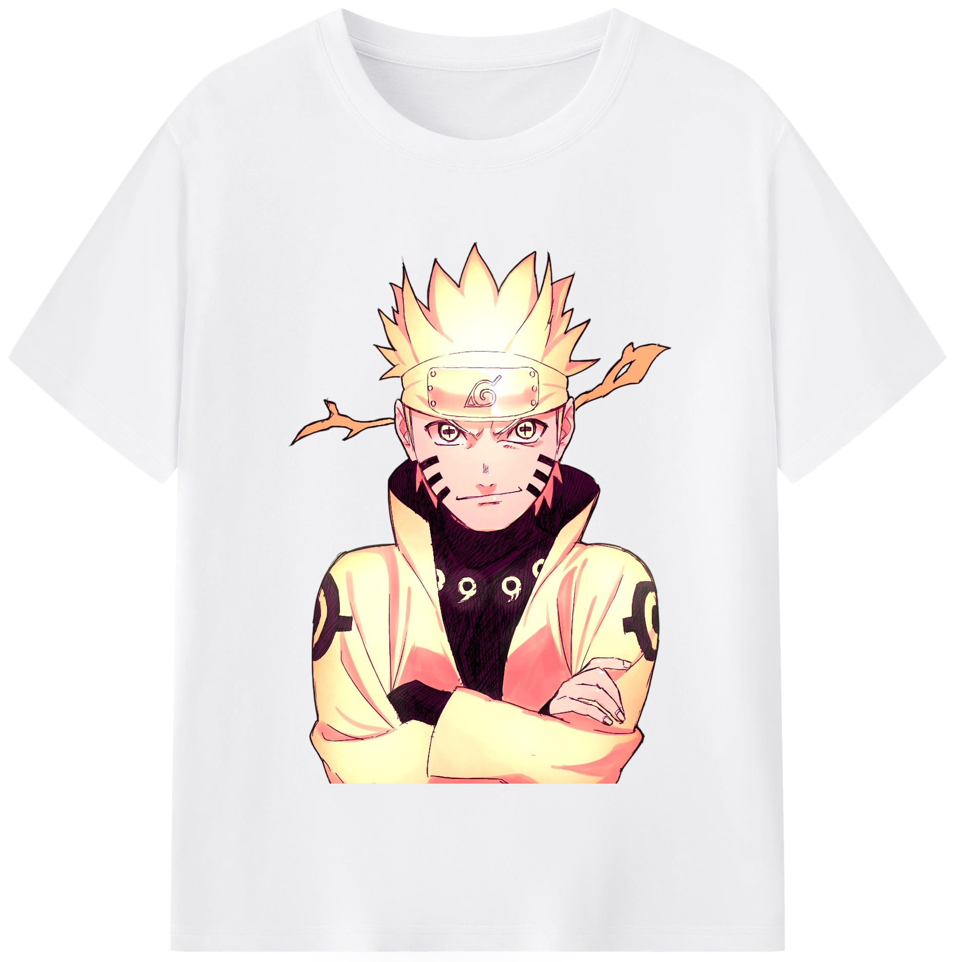 （画像用） NARUTO -ナルト- うずまき ナルト Uzumaki Naruto 綿100％半袖Tシャツ（フロントプリント）