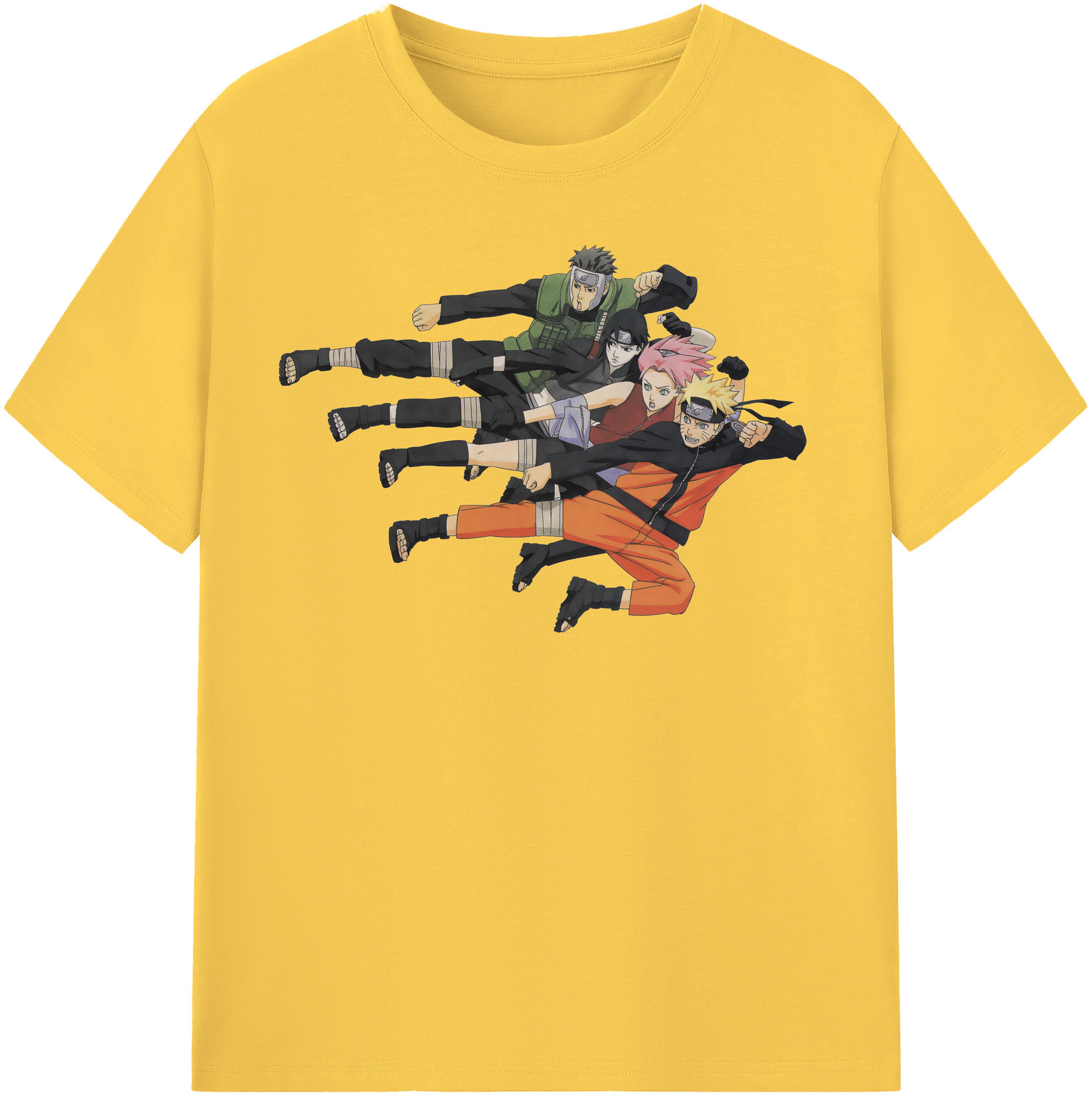 （画像用） NARUTO -ナルト- うずまき ナルト Uzumaki Naruto 綿100％半袖Tシャツ（フロントプリント）