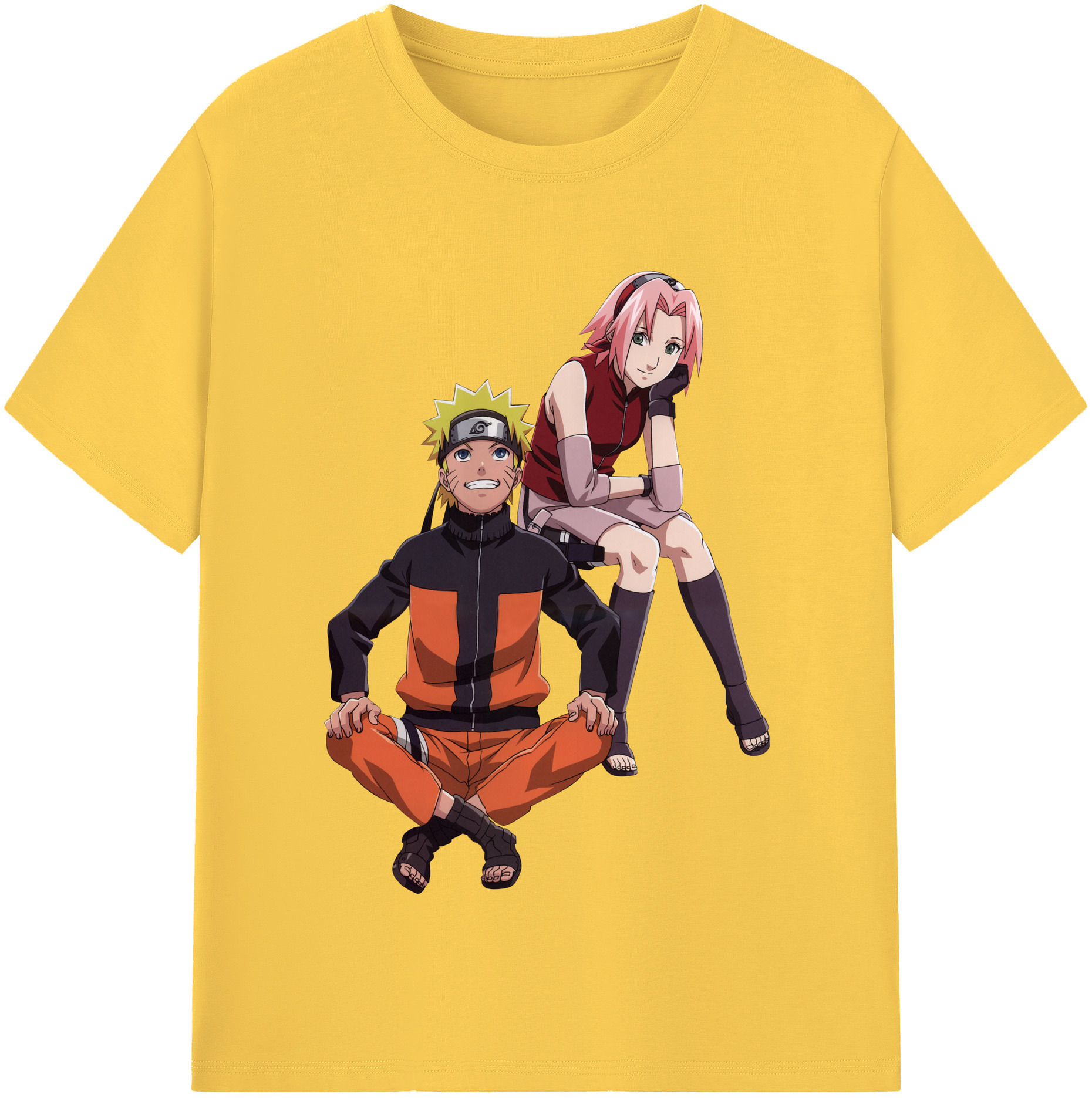 （画像用） NARUTO -ナルト- うずまき ナルト Uzumaki Naruto 綿100％半袖Tシャツ（フロントプリント）