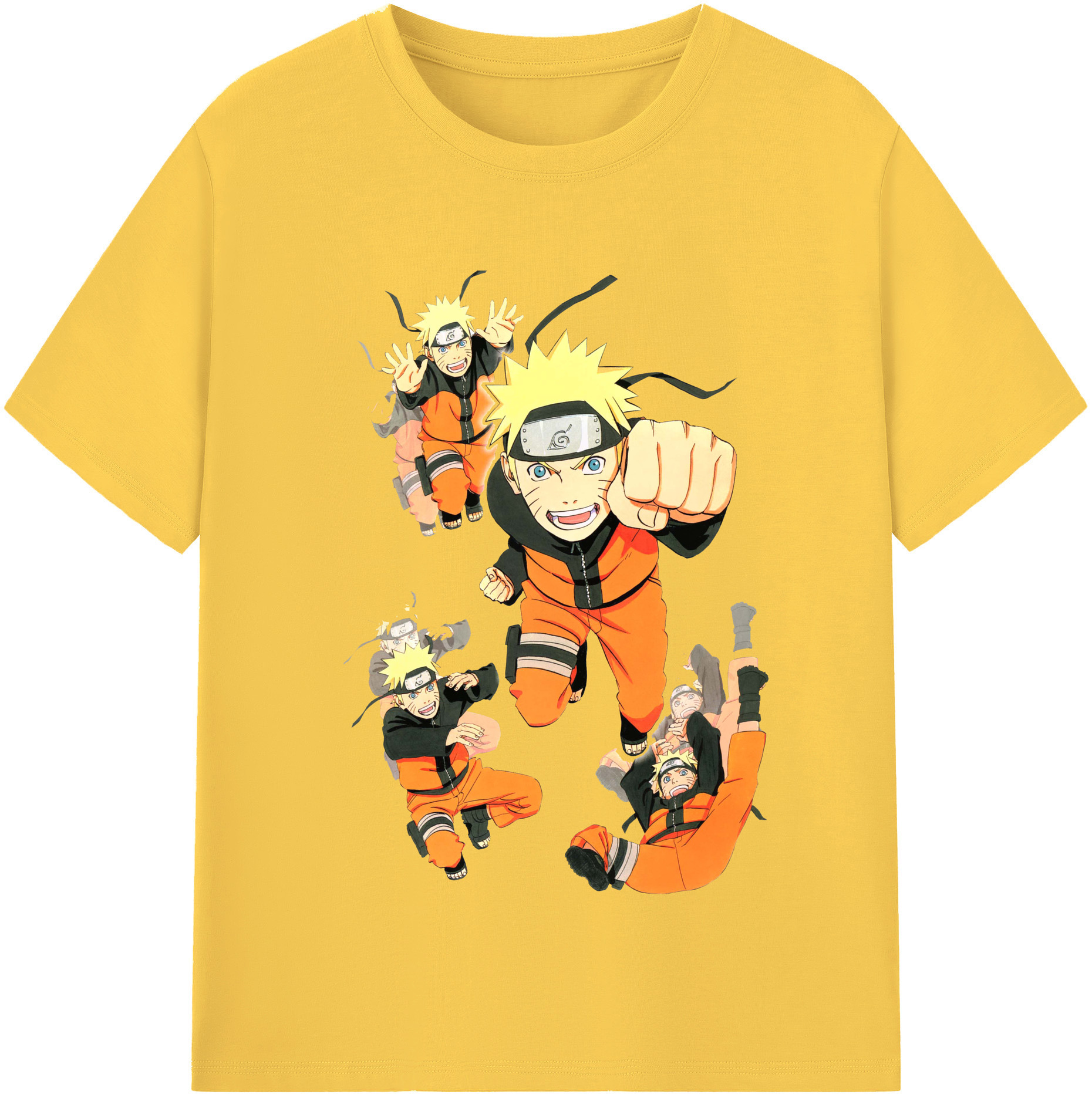 （画像用） NARUTO -ナルト- うずまき ナルト Uzumaki Naruto 綿100％半袖Tシャツ（フロントプリント）