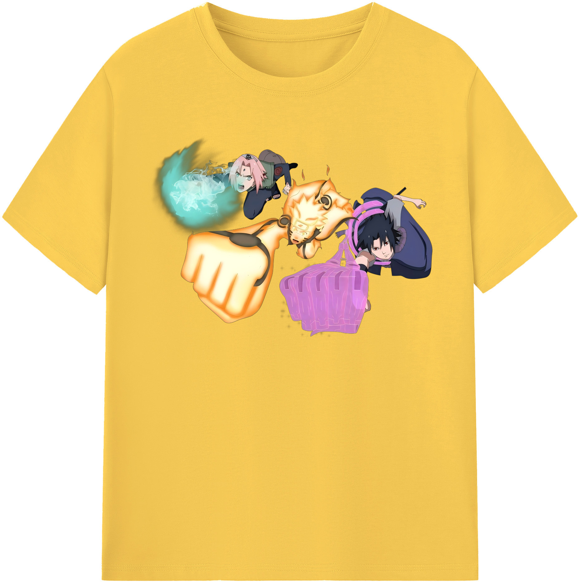 （画像用） NARUTO -ナルト- うずまき ナルト Uzumaki Naruto 綿100％半袖Tシャツ（フロントプリント）