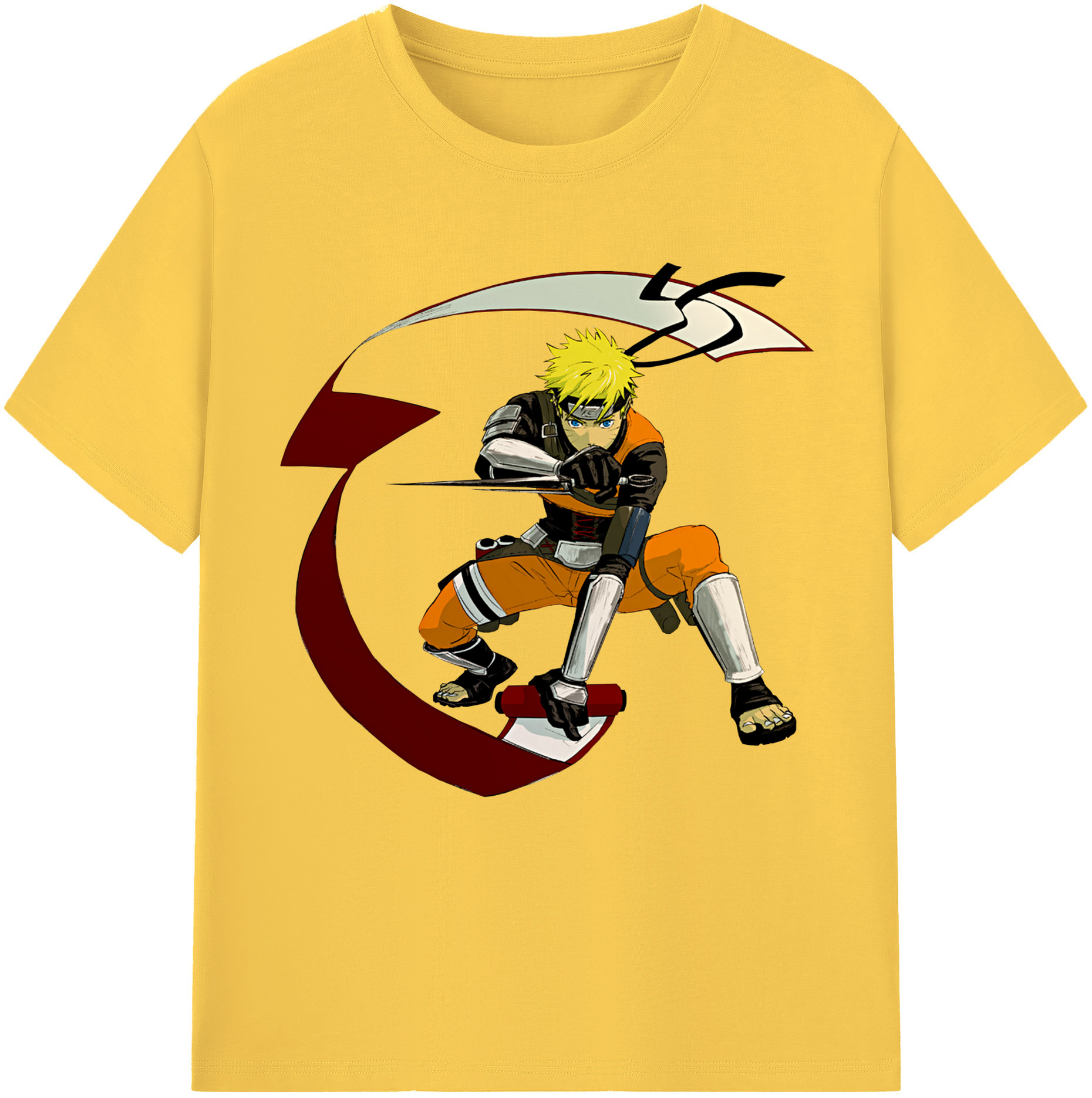 （画像用） NARUTO -ナルト- うずまき ナルト Uzumaki Naruto 綿100％半袖Tシャツ（フロントプリント）