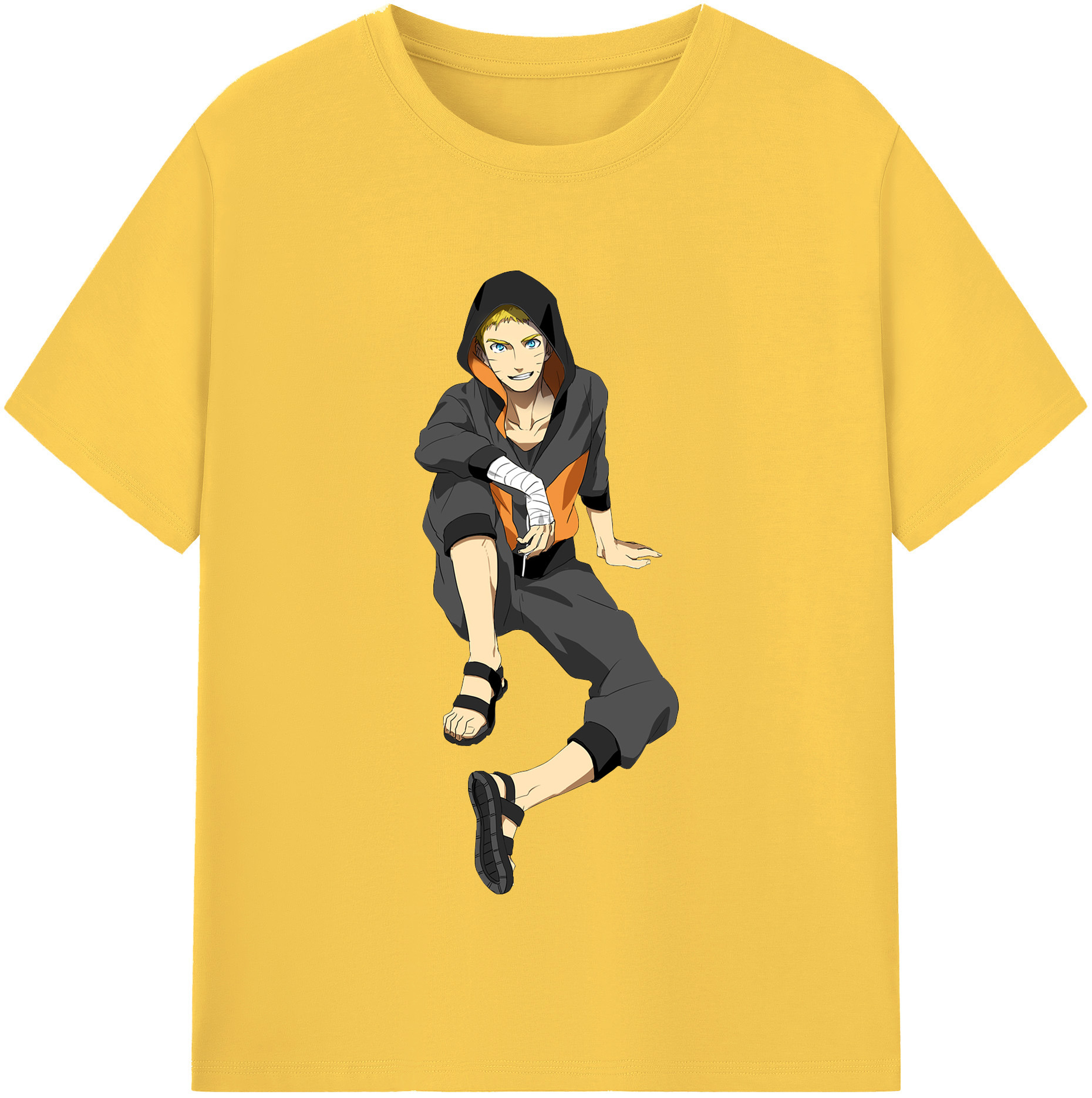 （画像用） NARUTO -ナルト- うずまき ナルト Uzumaki Naruto 綿100％半袖Tシャツ（フロントプリント）