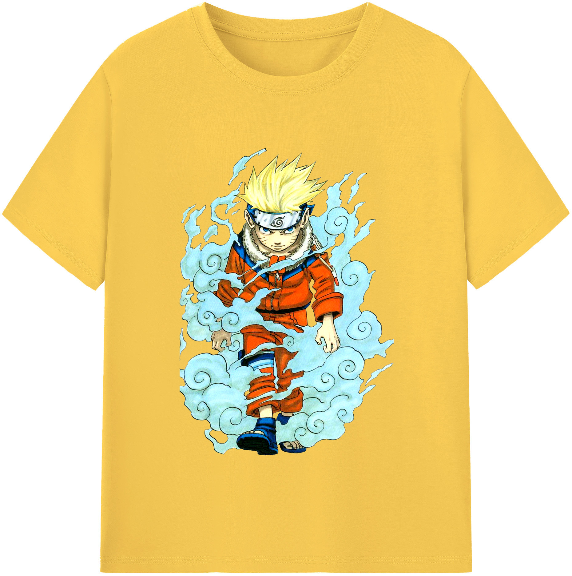 （画像用） NARUTO -ナルト- うずまき ナルト Uzumaki Naruto 綿100％半袖Tシャツ（フロントプリント）