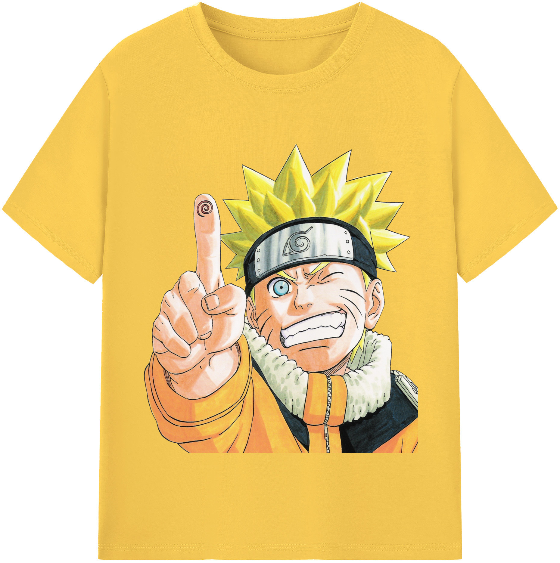 （画像用） NARUTO -ナルト- うずまき ナルト Uzumaki Naruto 綿100％半袖Tシャツ（フロントプリント）
