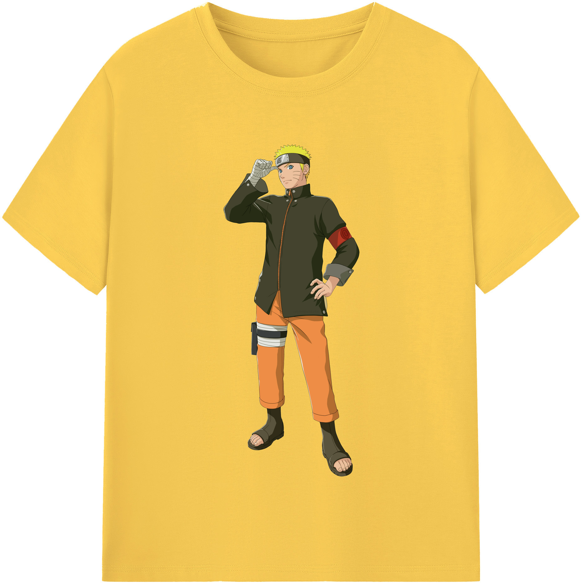 （画像用） NARUTO -ナルト- うずまき ナルト Uzumaki Naruto 綿100％半袖Tシャツ（フロントプリント）