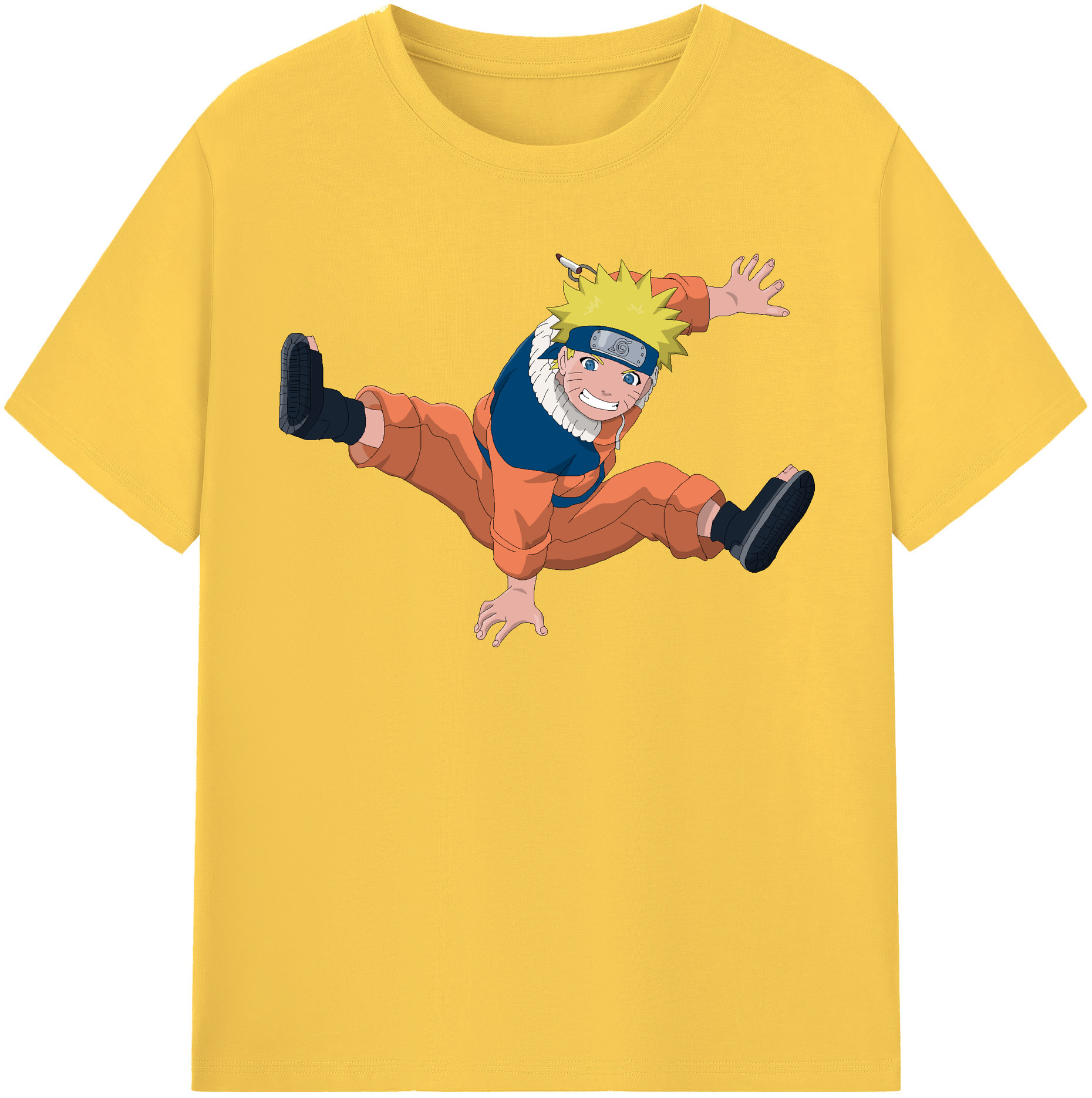 （画像用） NARUTO -ナルト- うずまき ナルト Uzumaki Naruto 綿100％半袖Tシャツ（フロントプリント）