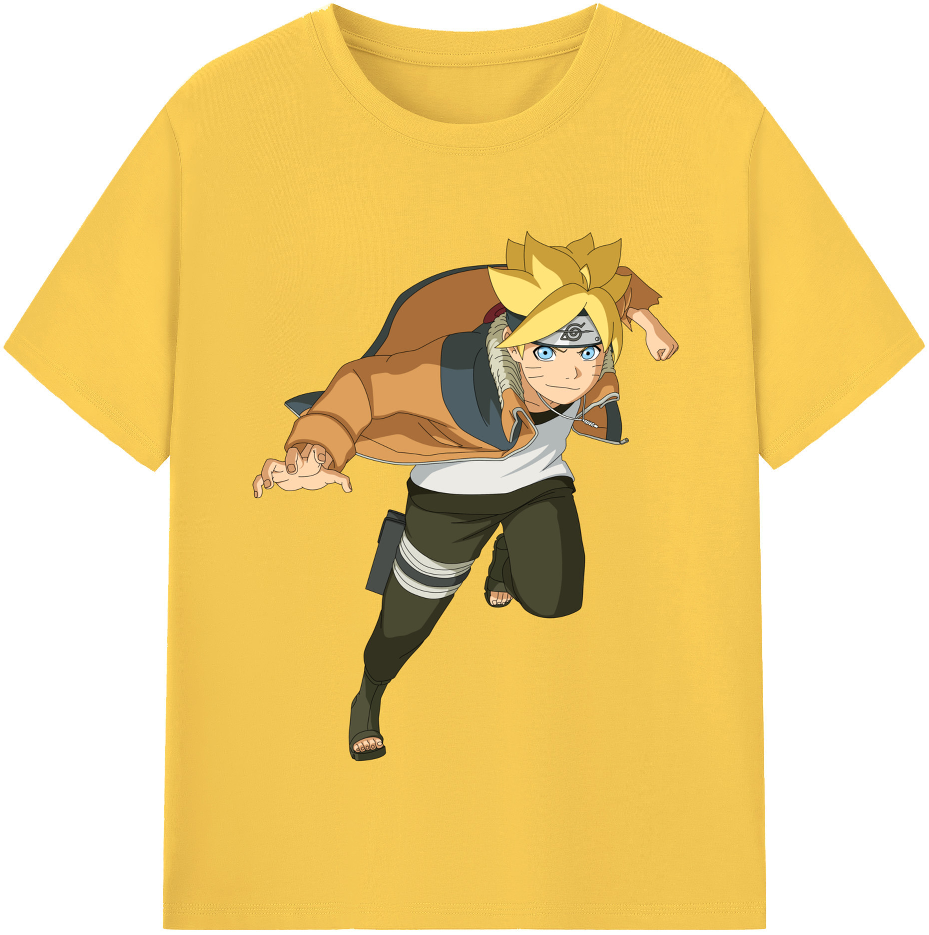 （画像用） NARUTO -ナルト- うずまき ナルト Uzumaki Naruto 綿100％半袖Tシャツ（フロントプリント）