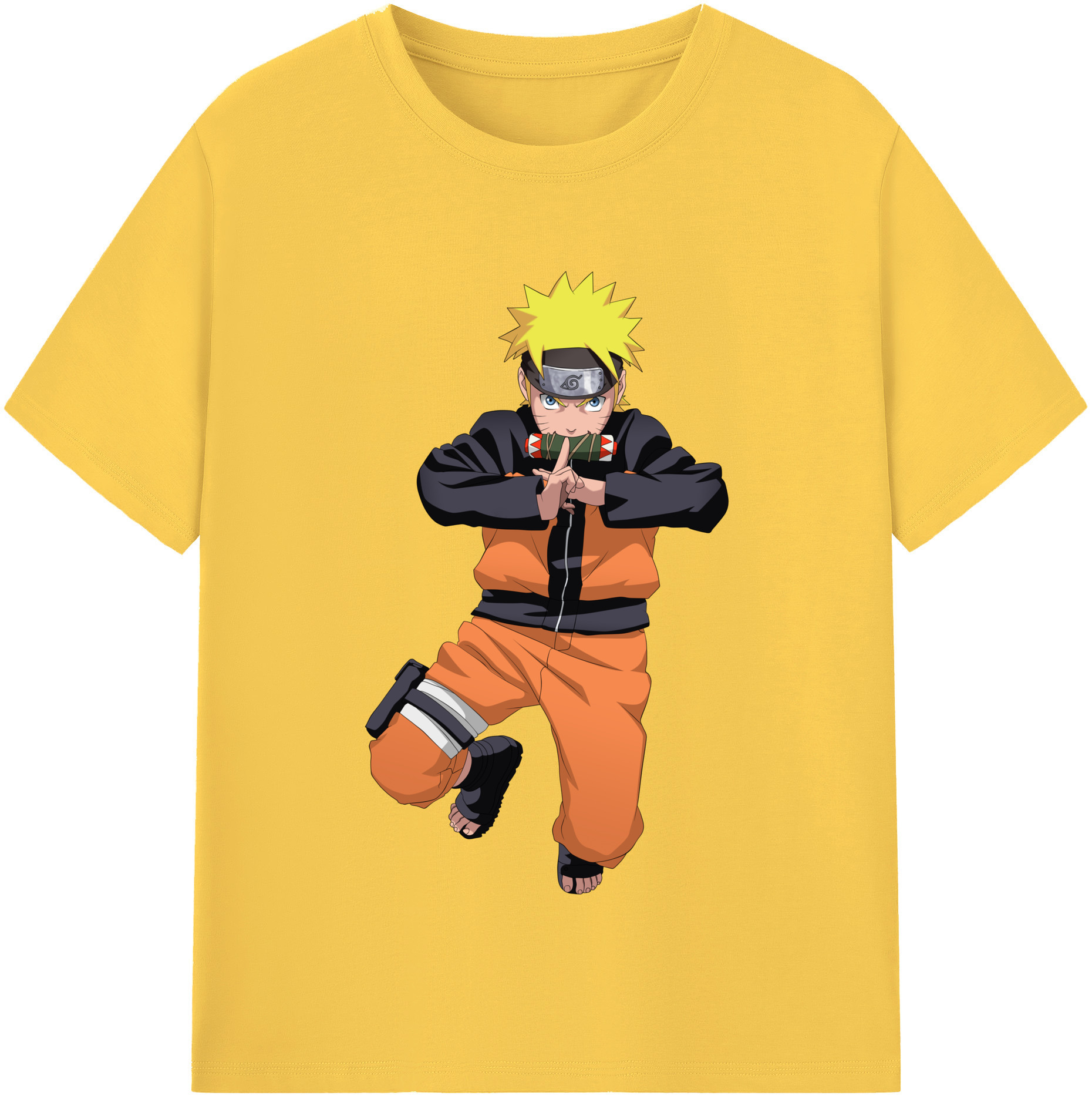 （画像用） NARUTO -ナルト- うずまき ナルト Uzumaki Naruto 綿100％半袖Tシャツ（フロントプリント）
