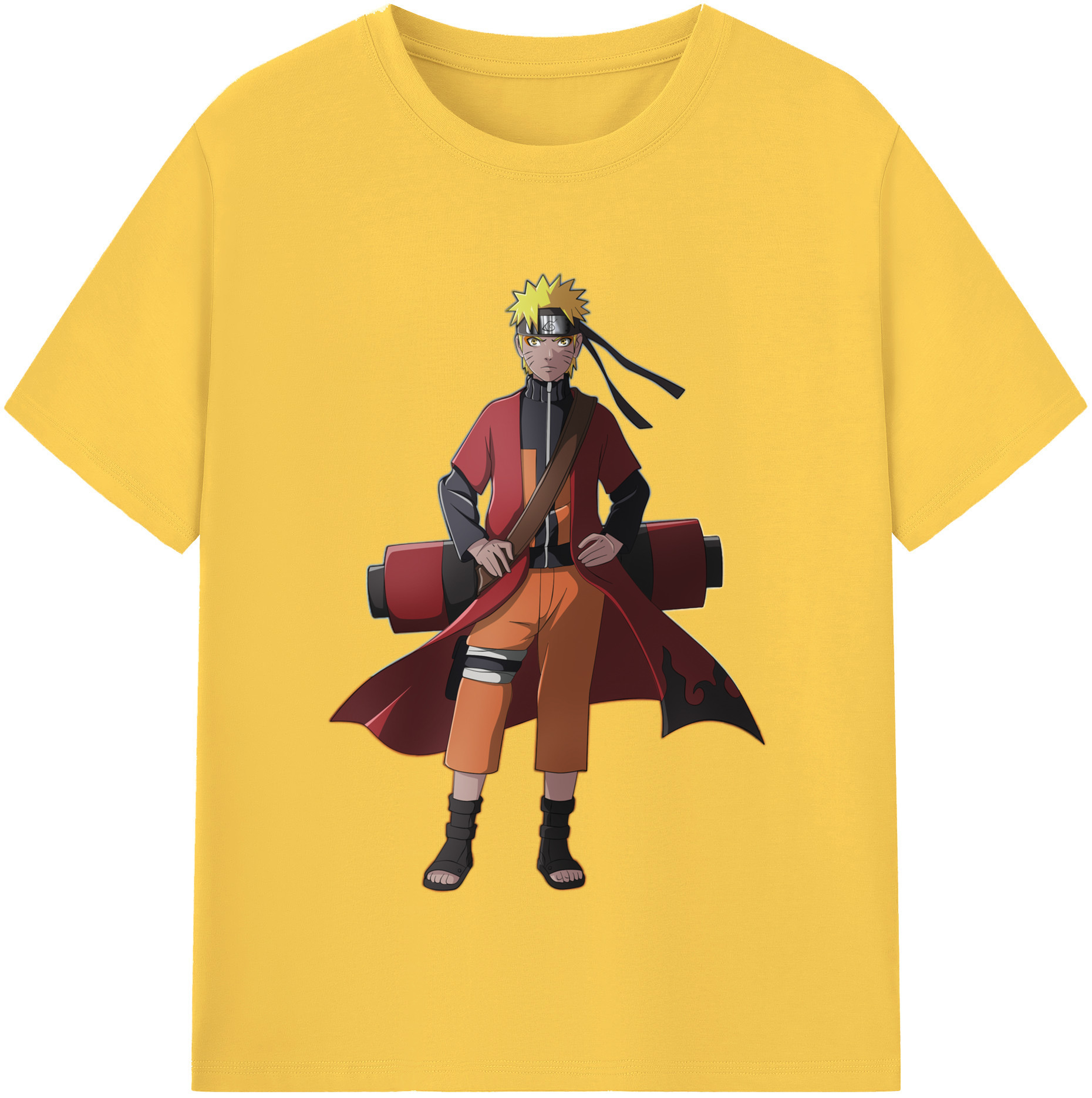 （画像用） NARUTO -ナルト- うずまき ナルト Uzumaki Naruto 綿100％半袖Tシャツ（フロントプリント）