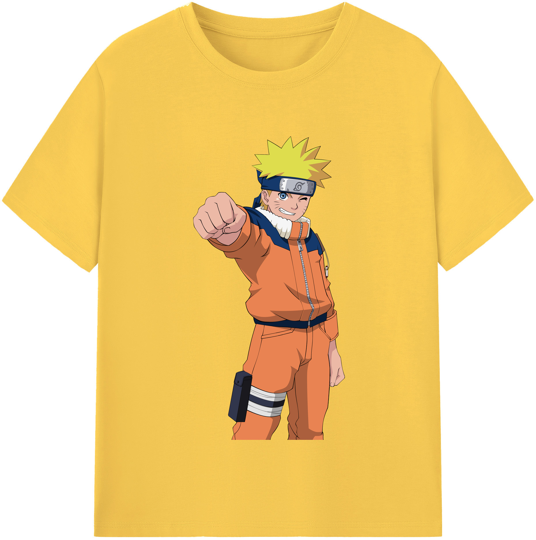 （画像用） NARUTO -ナルト- うずまき ナルト Uzumaki Naruto 綿100％半袖Tシャツ（フロントプリント）