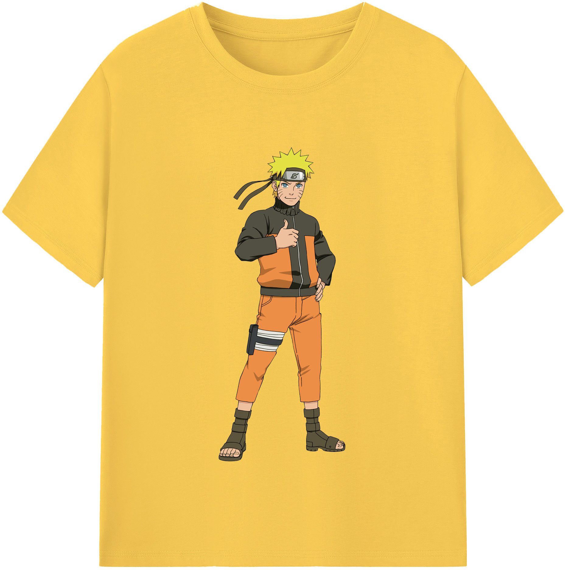 （画像用） NARUTO -ナルト- うずまき ナルト Uzumaki Naruto 綿100％半袖Tシャツ（フロントプリント）