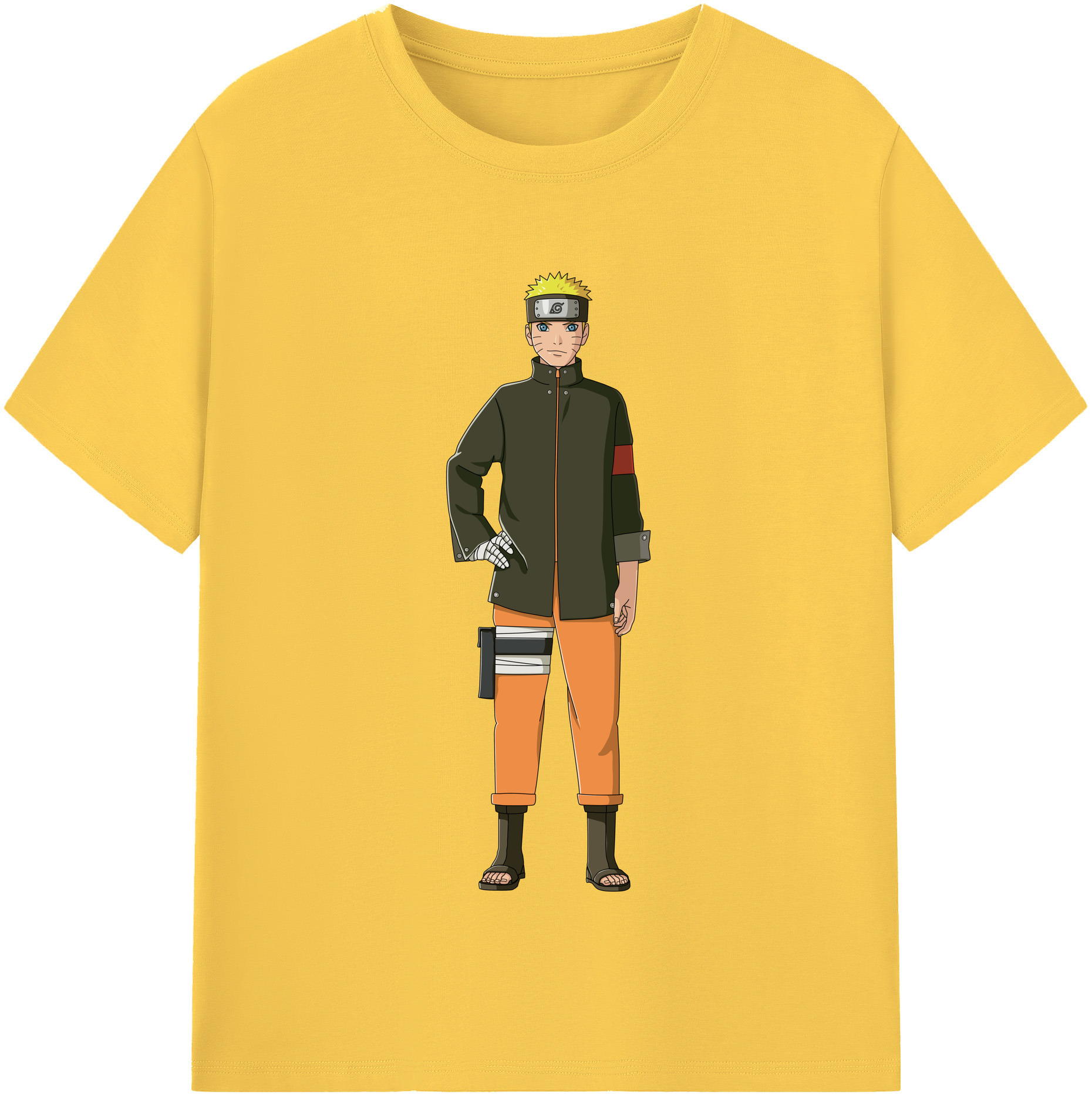 （画像用） NARUTO -ナルト- うずまき ナルト Uzumaki Naruto 綿100％半袖Tシャツ（フロントプリント）