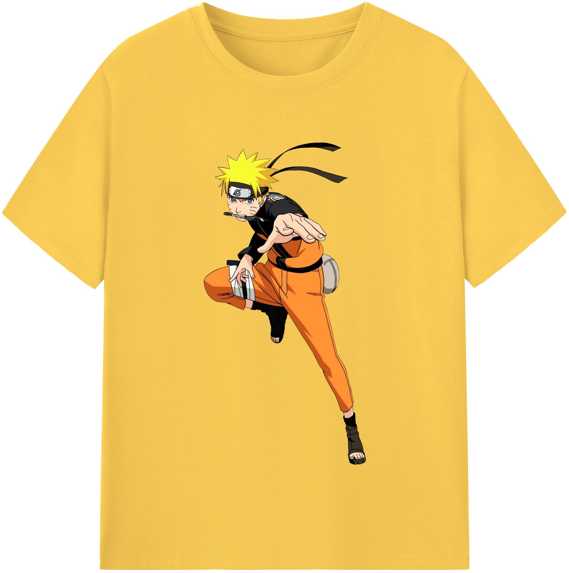 （画像用） NARUTO -ナルト- うずまき ナルト Uzumaki Naruto 綿100％半袖Tシャツ（フロントプリント）
