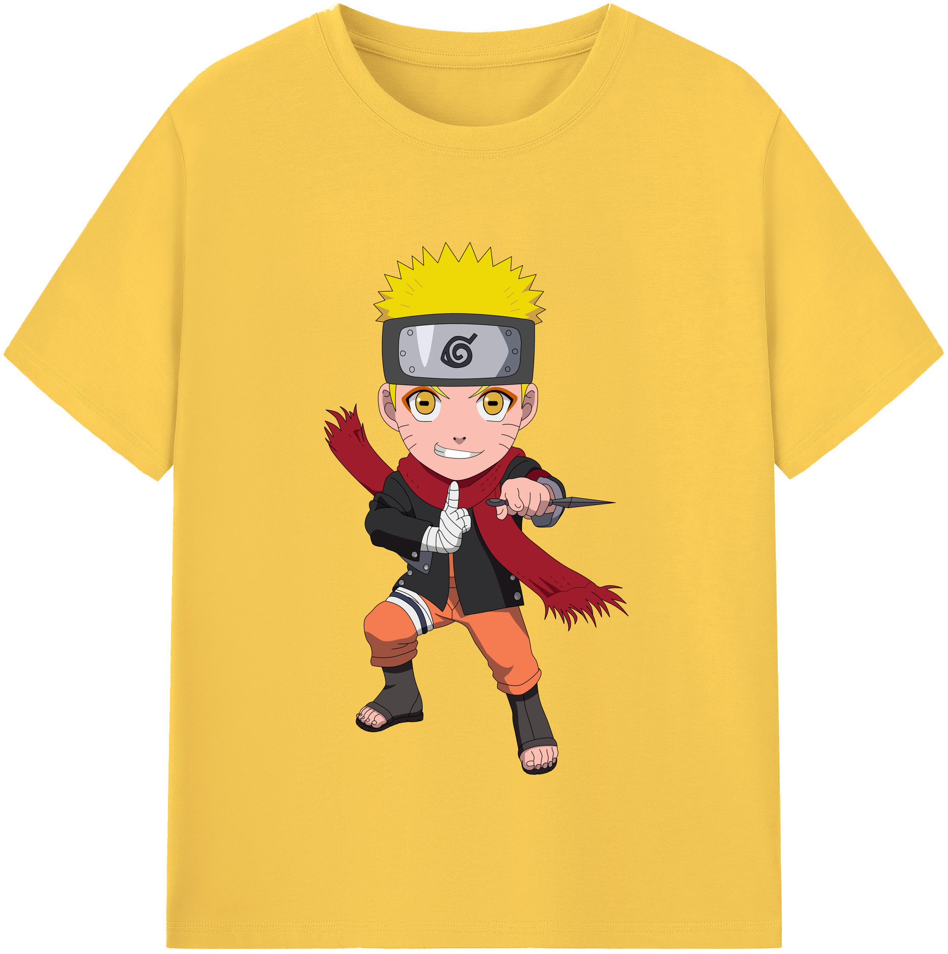 （画像用） NARUTO -ナルト- うずまき ナルト Uzumaki Naruto 綿100％半袖Tシャツ（フロントプリント）