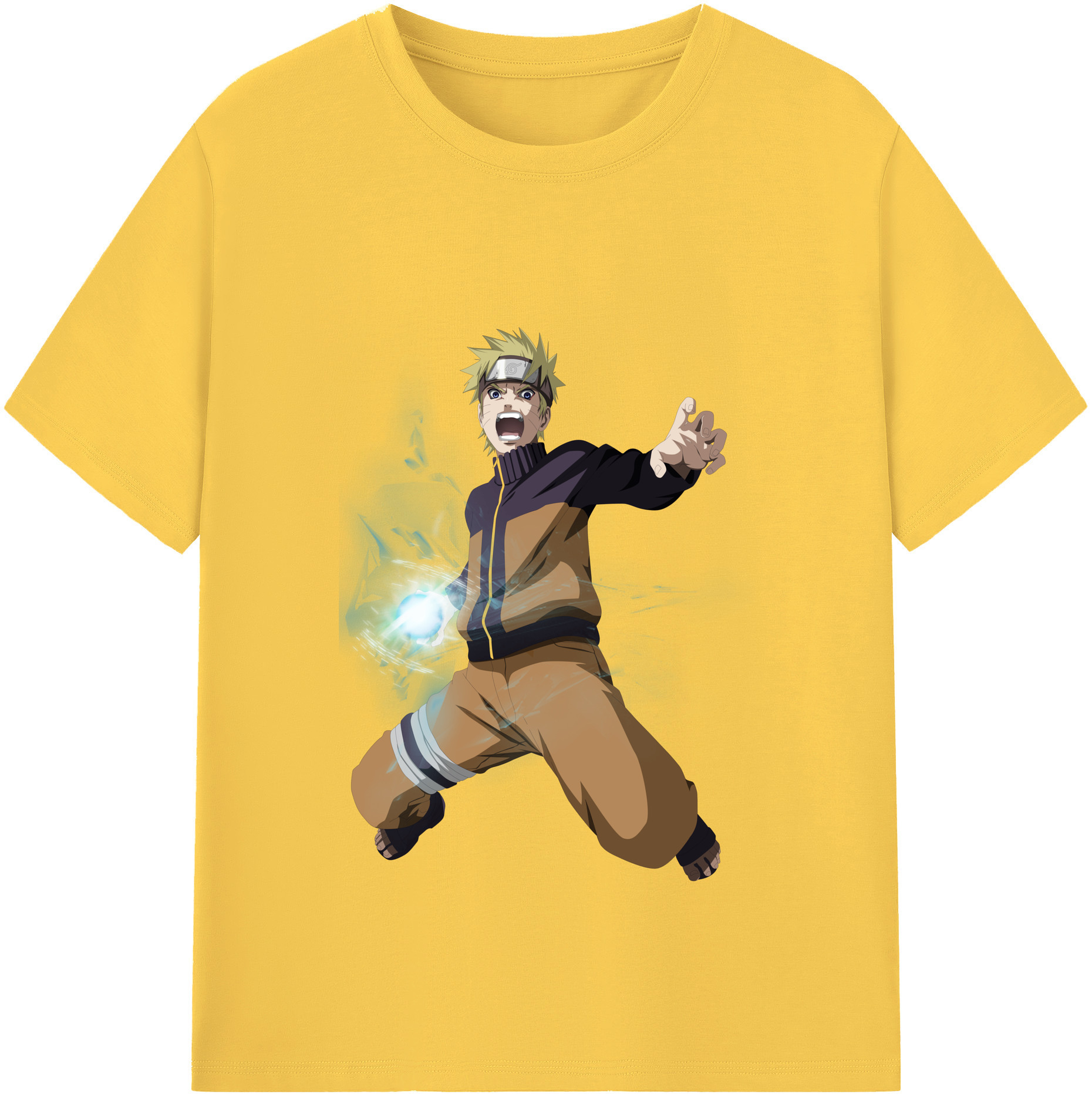 （画像用） NARUTO -ナルト- うずまき ナルト Uzumaki Naruto 綿100％半袖Tシャツ（フロントプリント）